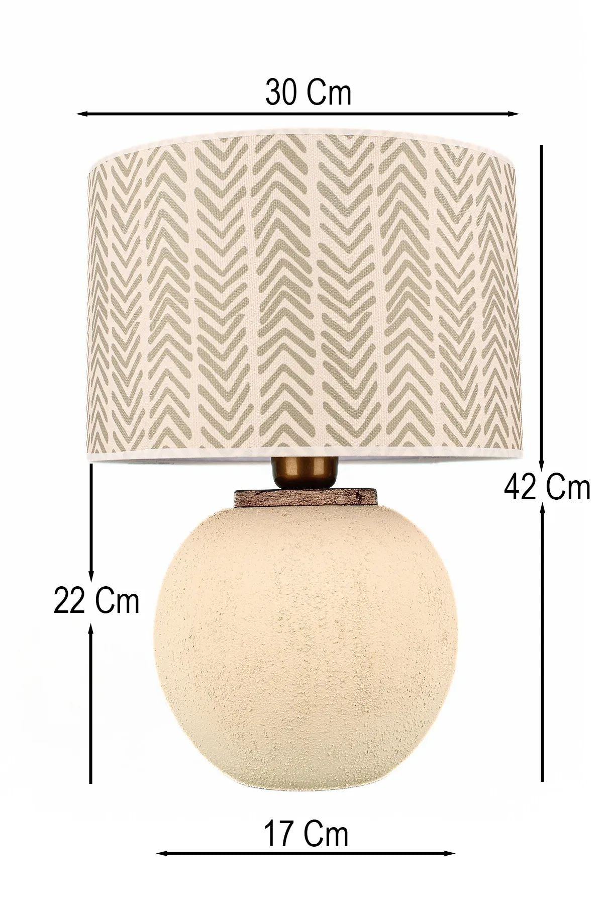 Candeeiro de Mesa – 42 cm – Branco – Cerâmica