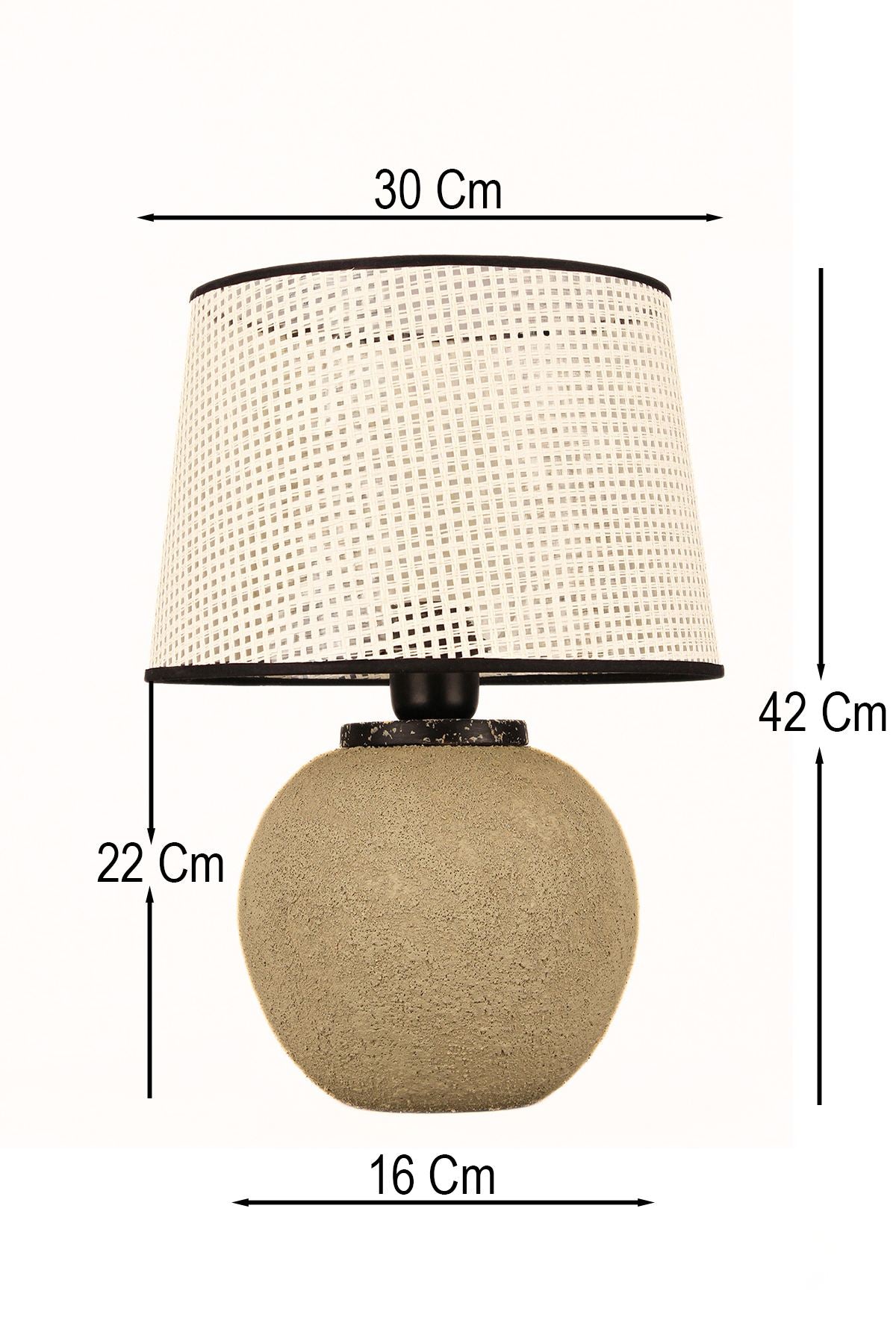 Candeeiro de Mesa de Cerâmica – Ø30 h:20 cm – Multicolorido