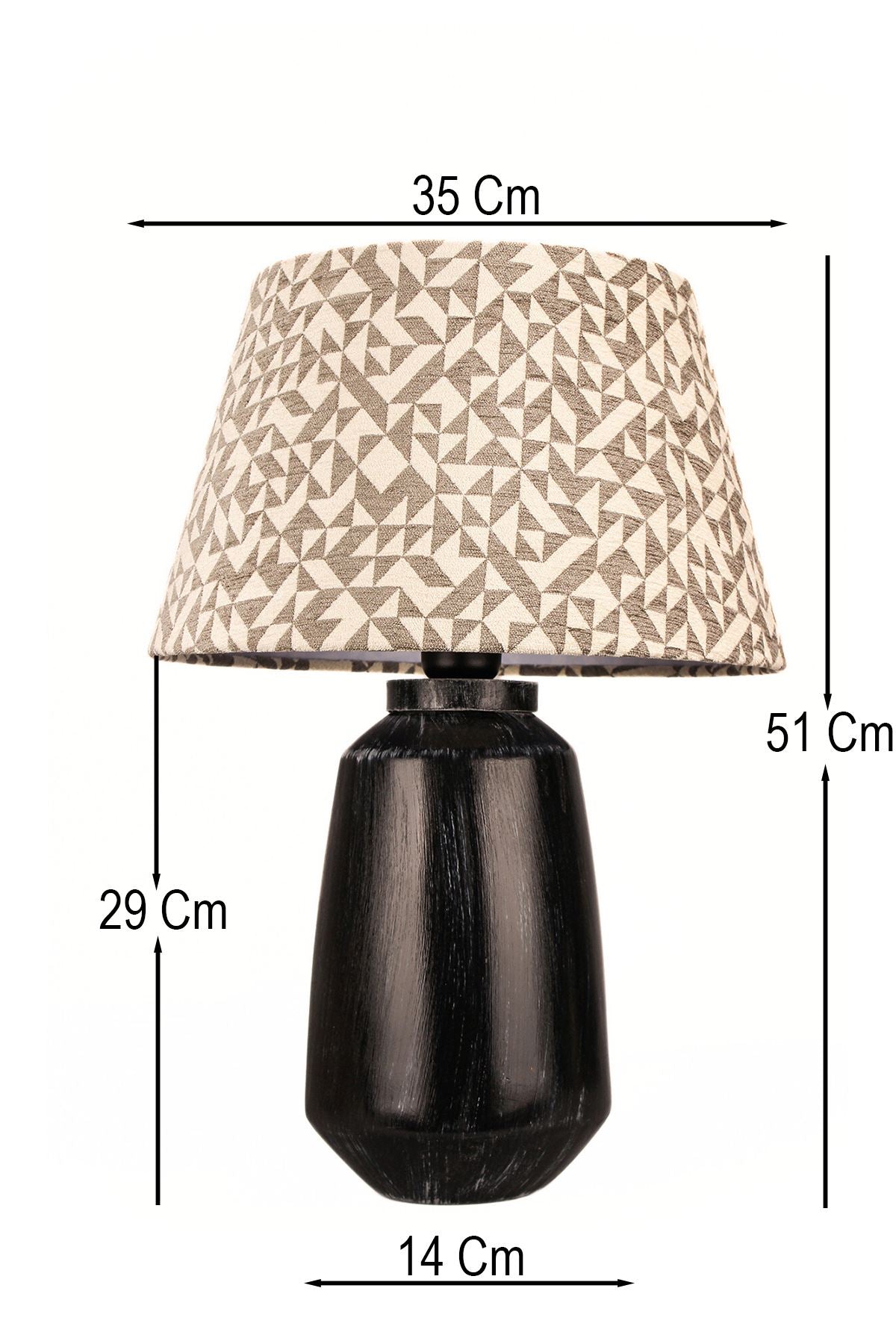 Candeeiro de Mesa de Cerâmica – 51 cm – Multicolorido