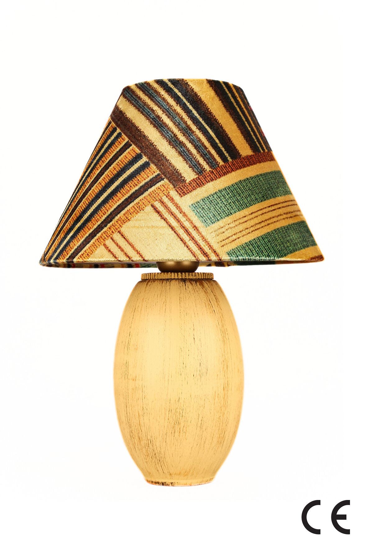 Candeeiro de Mesa de Cerâmica – 41 cm – Multicolorido