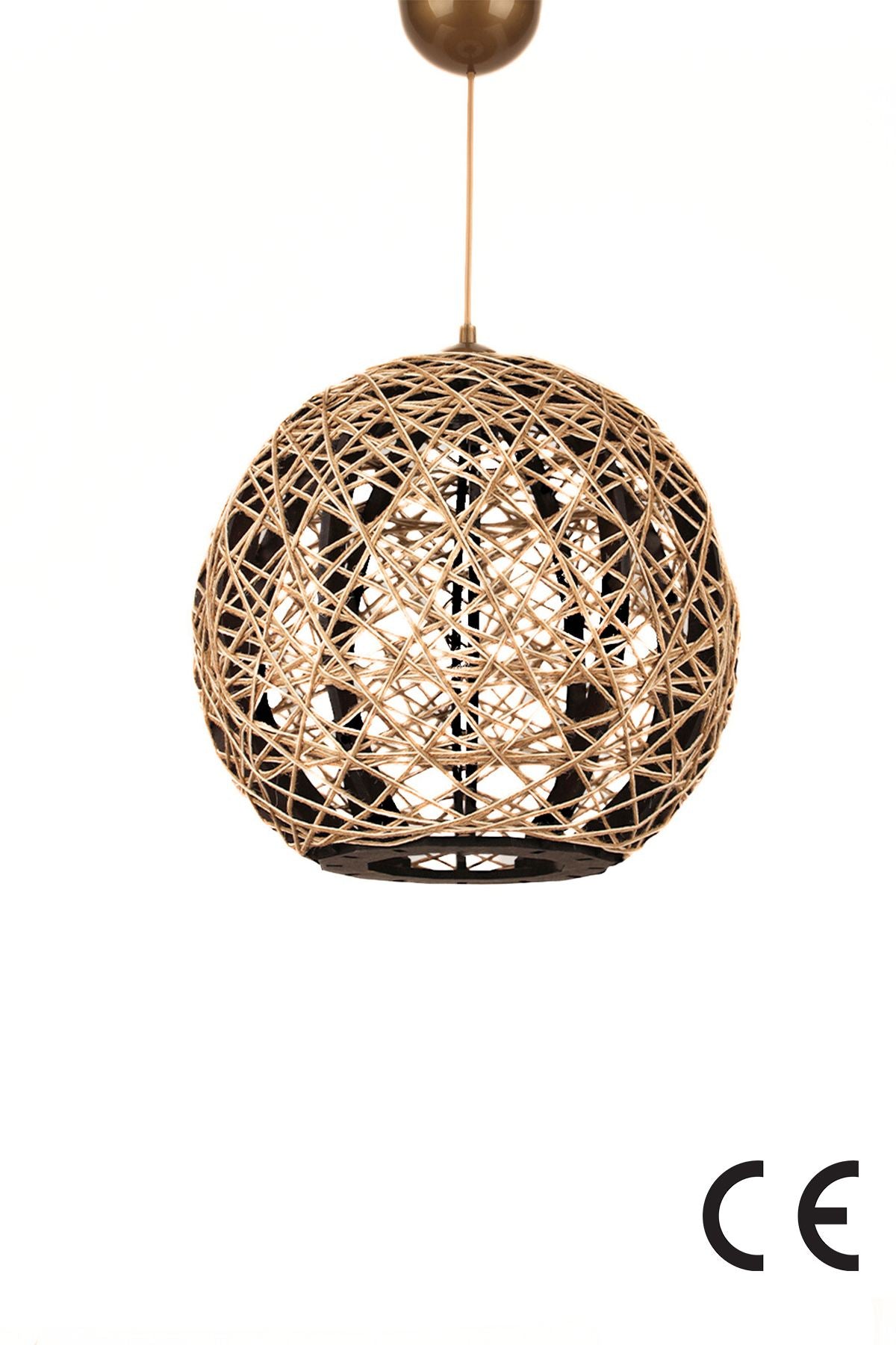 Candeeiro de Mesa de Madeira – Ø32 h:30 cm – Multicolorido