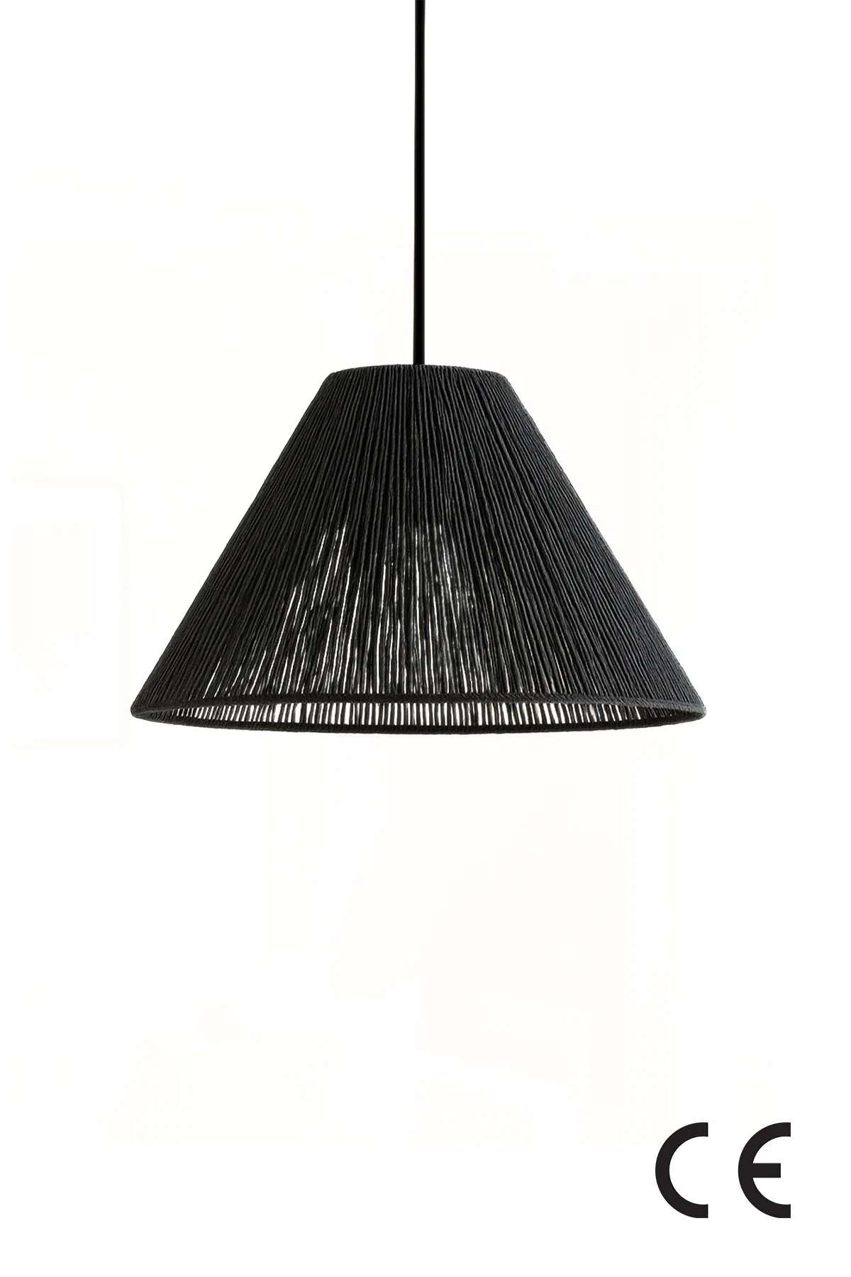 Candeeiro de Teto - 30 cm - Preto - Plástico