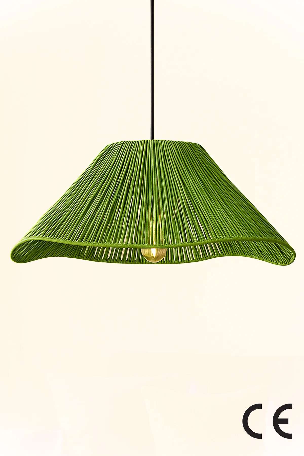 Candeeiro de Teto – 16 - 52 cm – Verde – Plástico