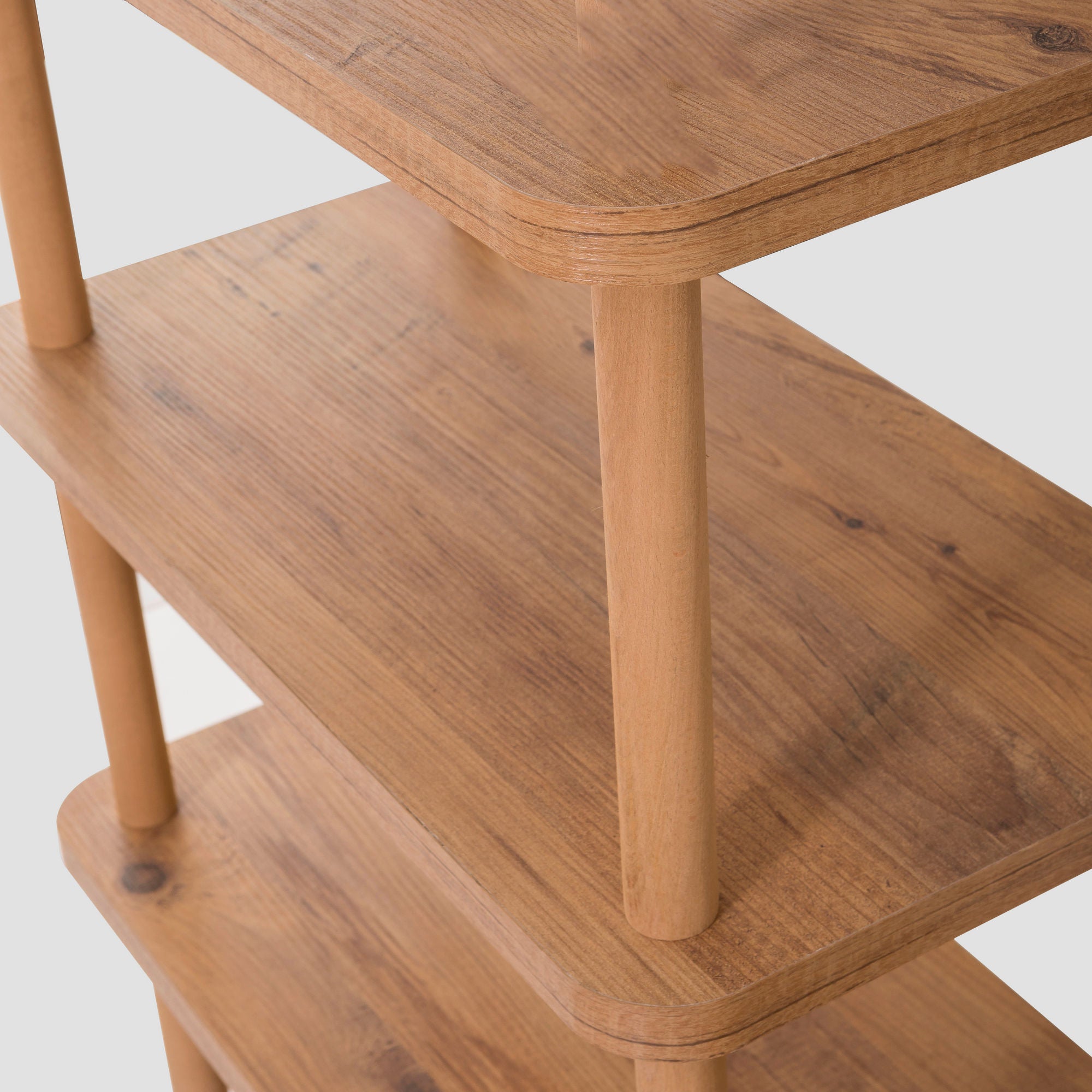 Estante rústica em aglomerado revestido de melamina – 80 cm x 75 cm x 28 cm – Pinheiro Atlântico