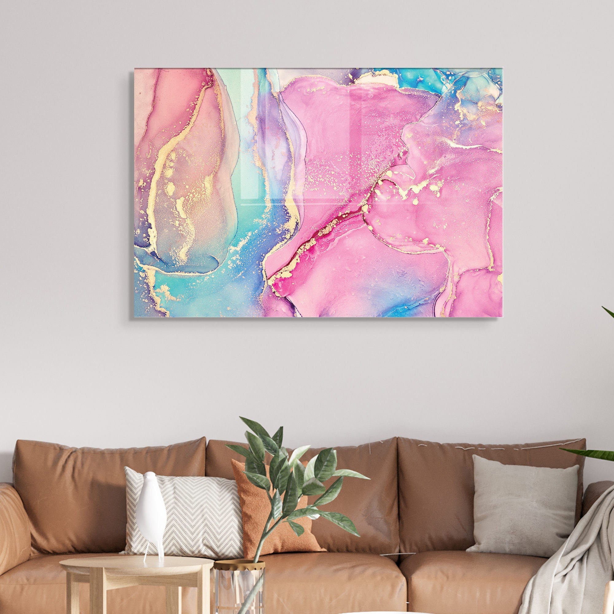 Quadro Decorativo em Vidro Temperado Multicolor 70x100cm - Arte Moderna para Transformar o Seu Espaço