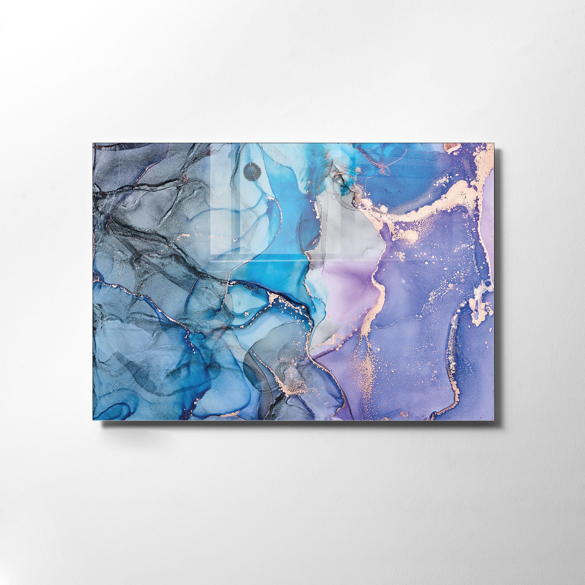 Quadro Decorativo em Vidro Temperado Multicolor 30x45cm - Arte Moderna para Decoração de Interiores