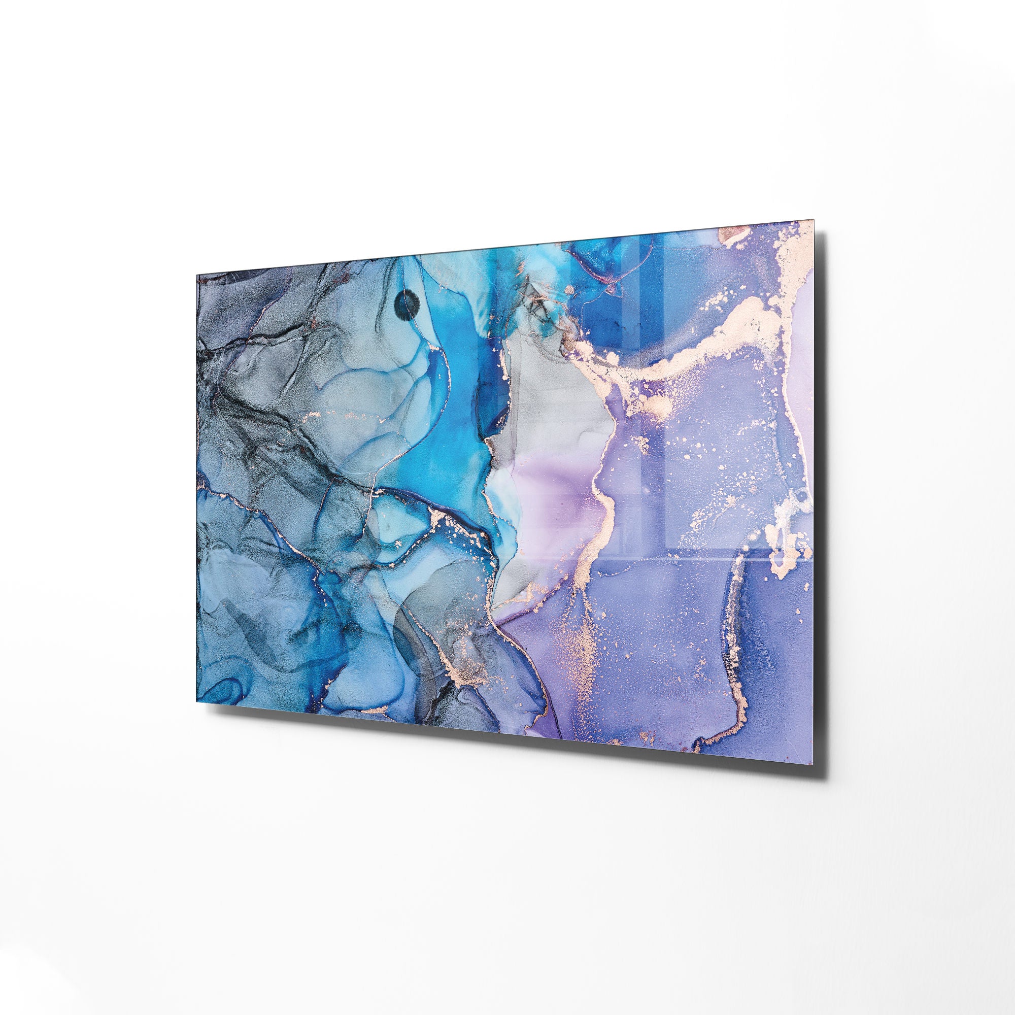 Quadro Decorativo em Vidro Temperado Multicolor 30x45cm - Arte Moderna para Decoração de Interiores