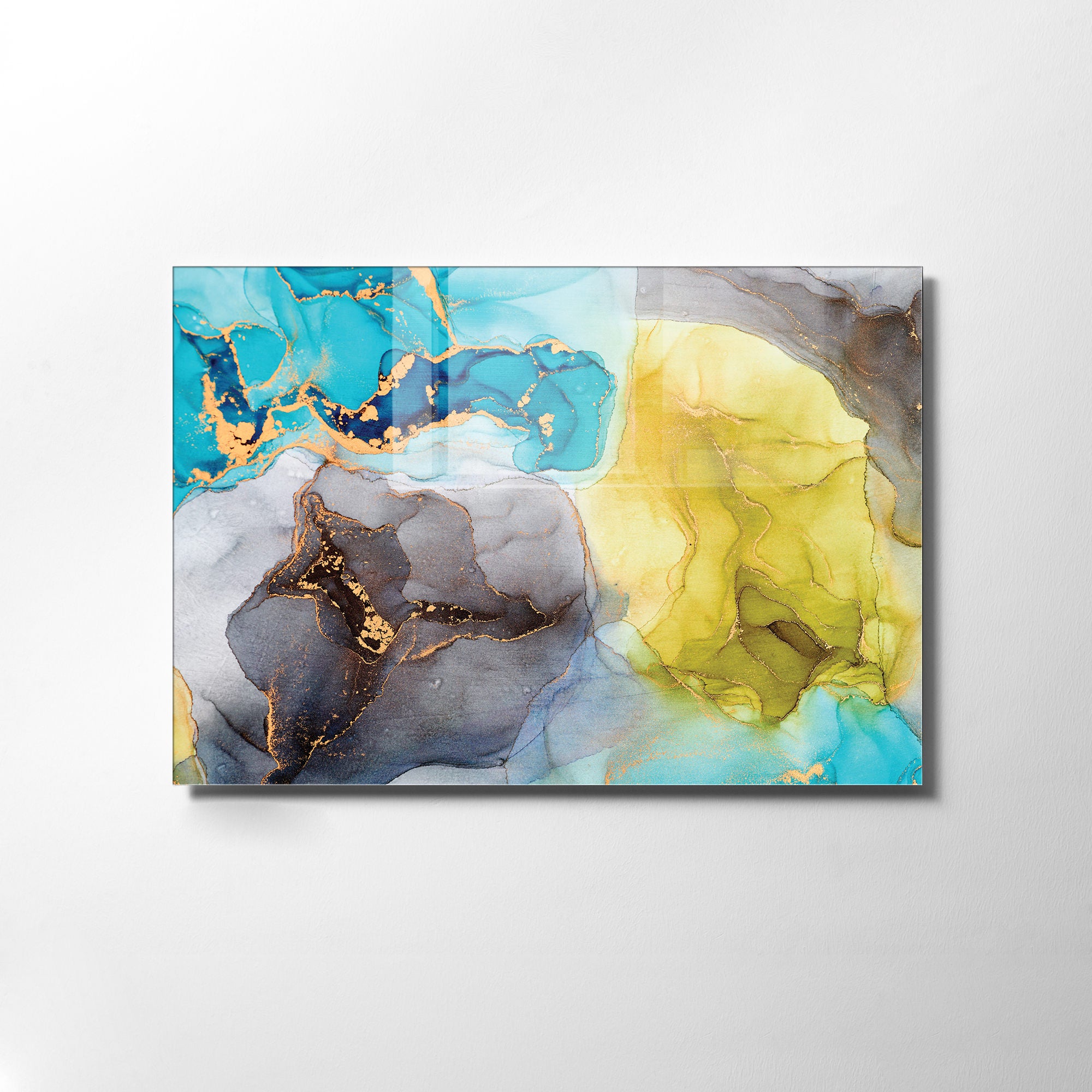 Quadro Decorativo em Vidro Temperado Multicolor 30x45cm - Arte Moderna para Decoração de Interiores