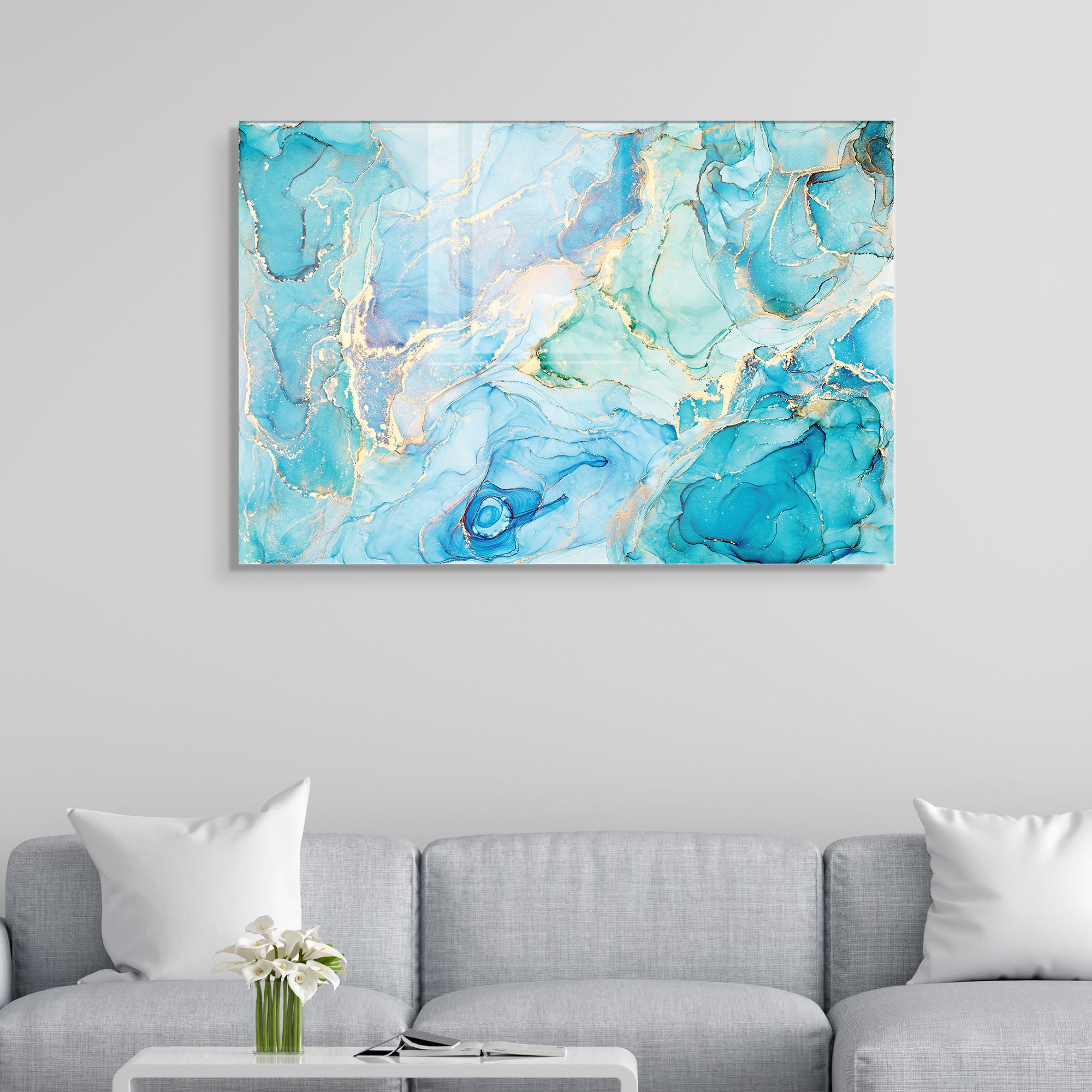 Quadro Decorativo em Vidro Temperado Multicolor 30x45cm - Arte Moderna para Decoração de Interiores