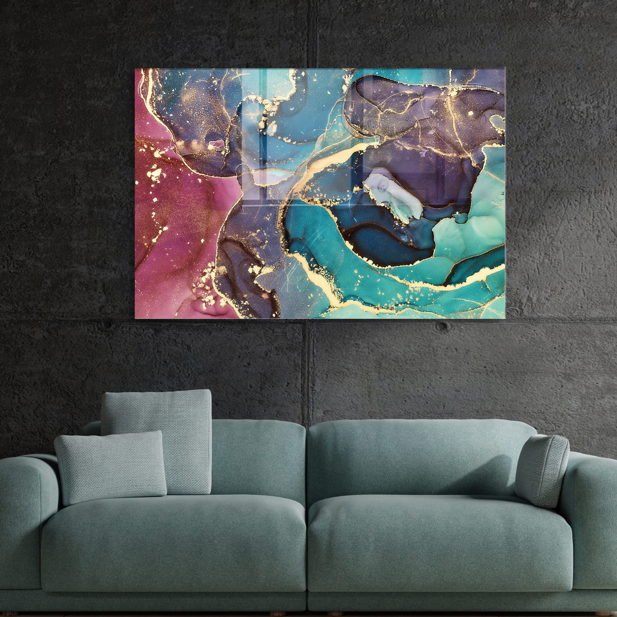 Quadro Decorativo em Vidro Temperado Multicolor 70x100cm - Arte Moderna para Transformar o Seu Espaço