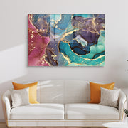Quadro Decorativo em Vidro Temperado Multicolor 30x45cm - Arte Moderna para Decoração de Interiores