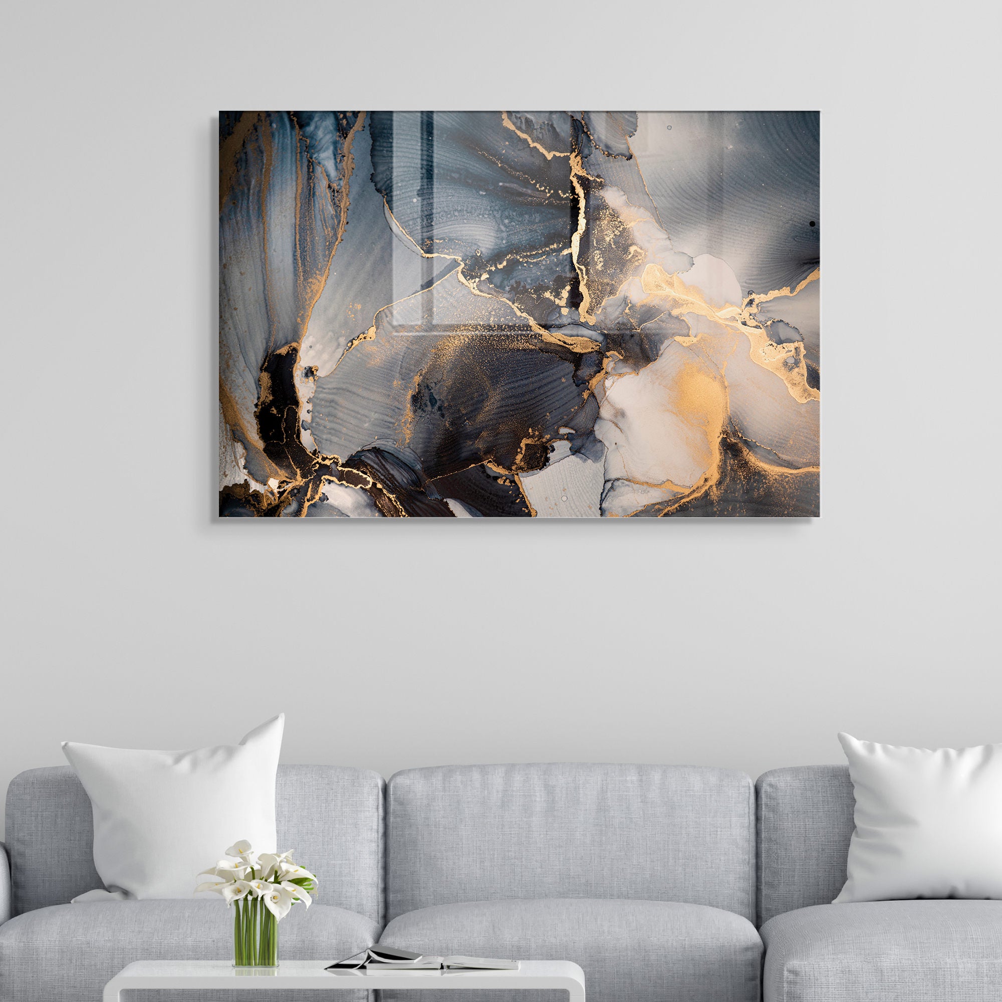 Quadro Decorativo em Vidro Temperado Multicolor 45x65cm - Arte Moderna para Transformar o Seu Espaço
