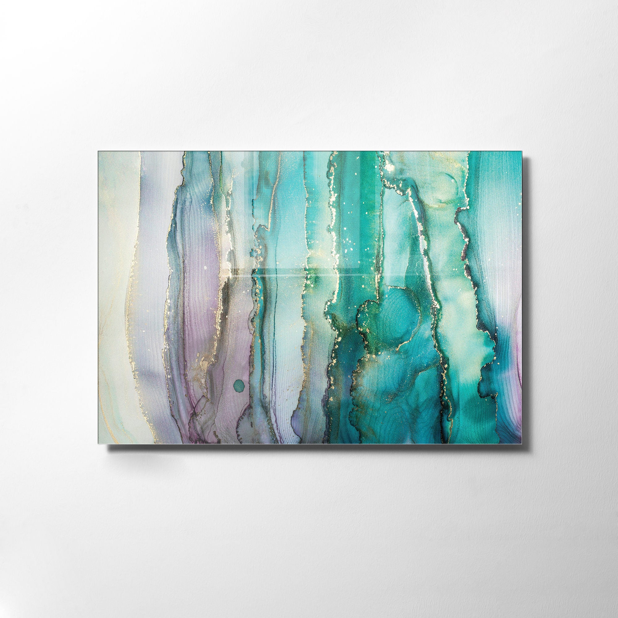 Quadro Decorativo em Vidro Temperado Multicolor 30x45cm - Arte Moderna para Decoração de Interiores