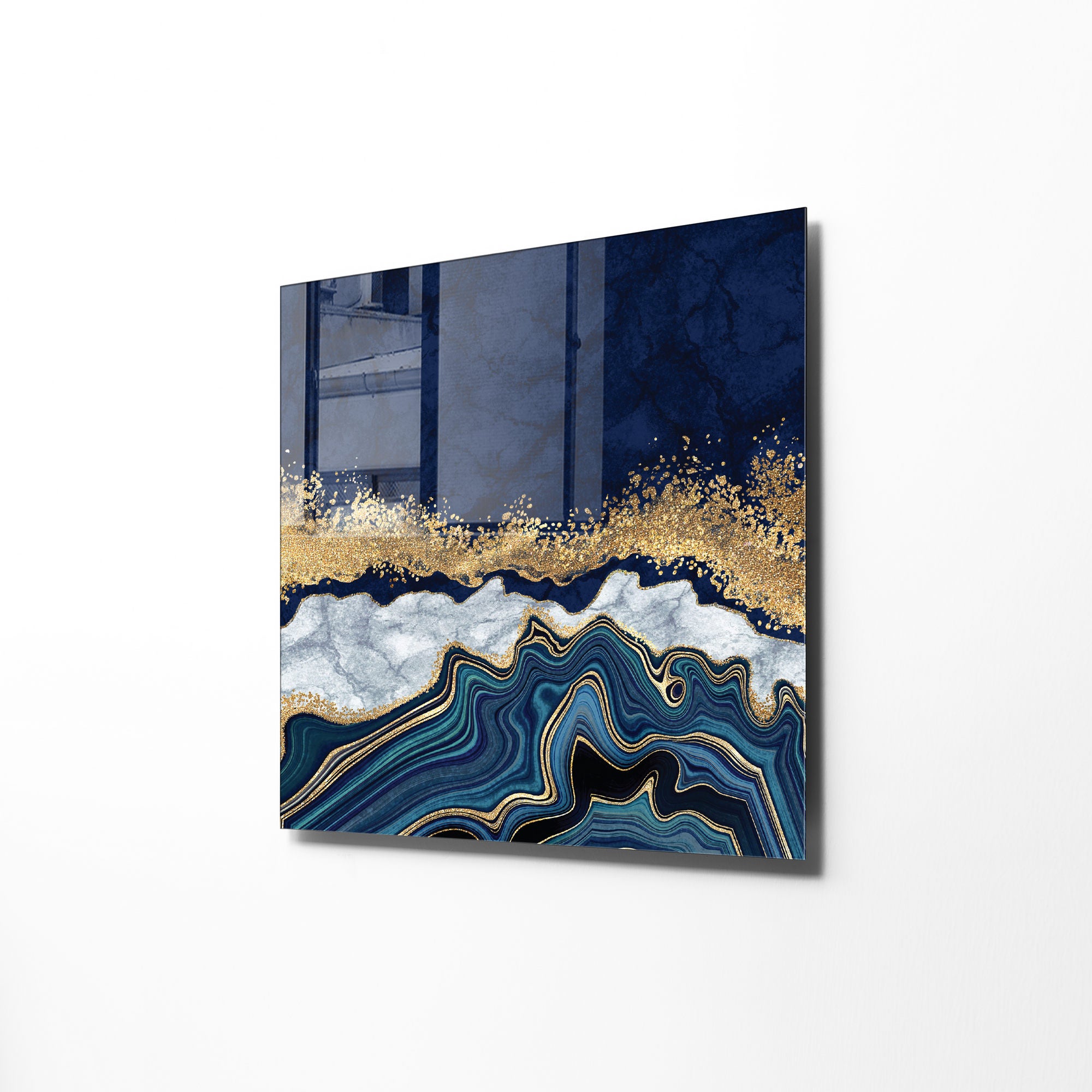 Quadro Decorativo em Vidro Temperado Multicolor 60x60cm - Arte Moderna para Transformar o Seu Espaço