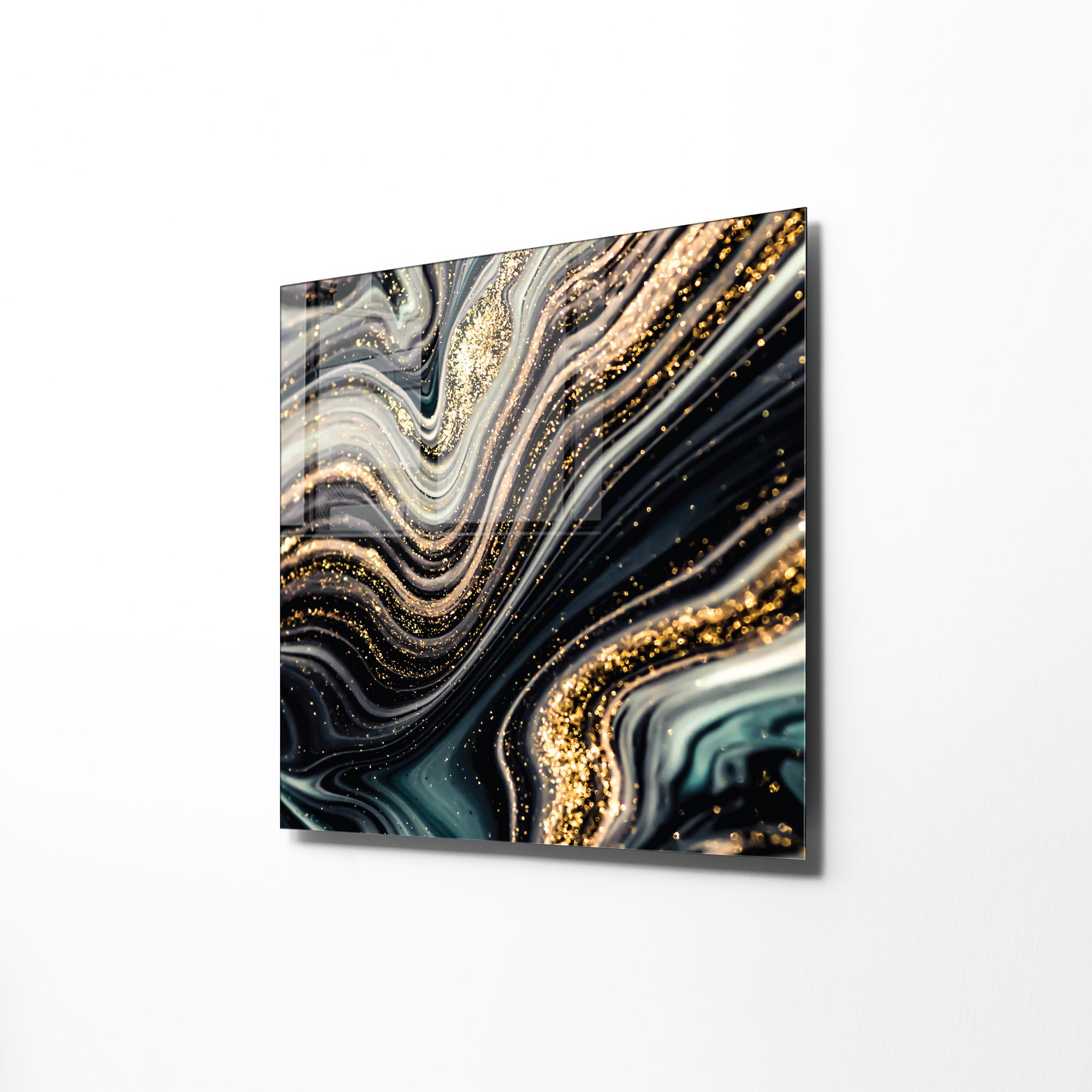 Quadro Decorativo em Vidro Temperado Multicolor 60x60cm - Arte Moderna para Transformar o Seu Espaço