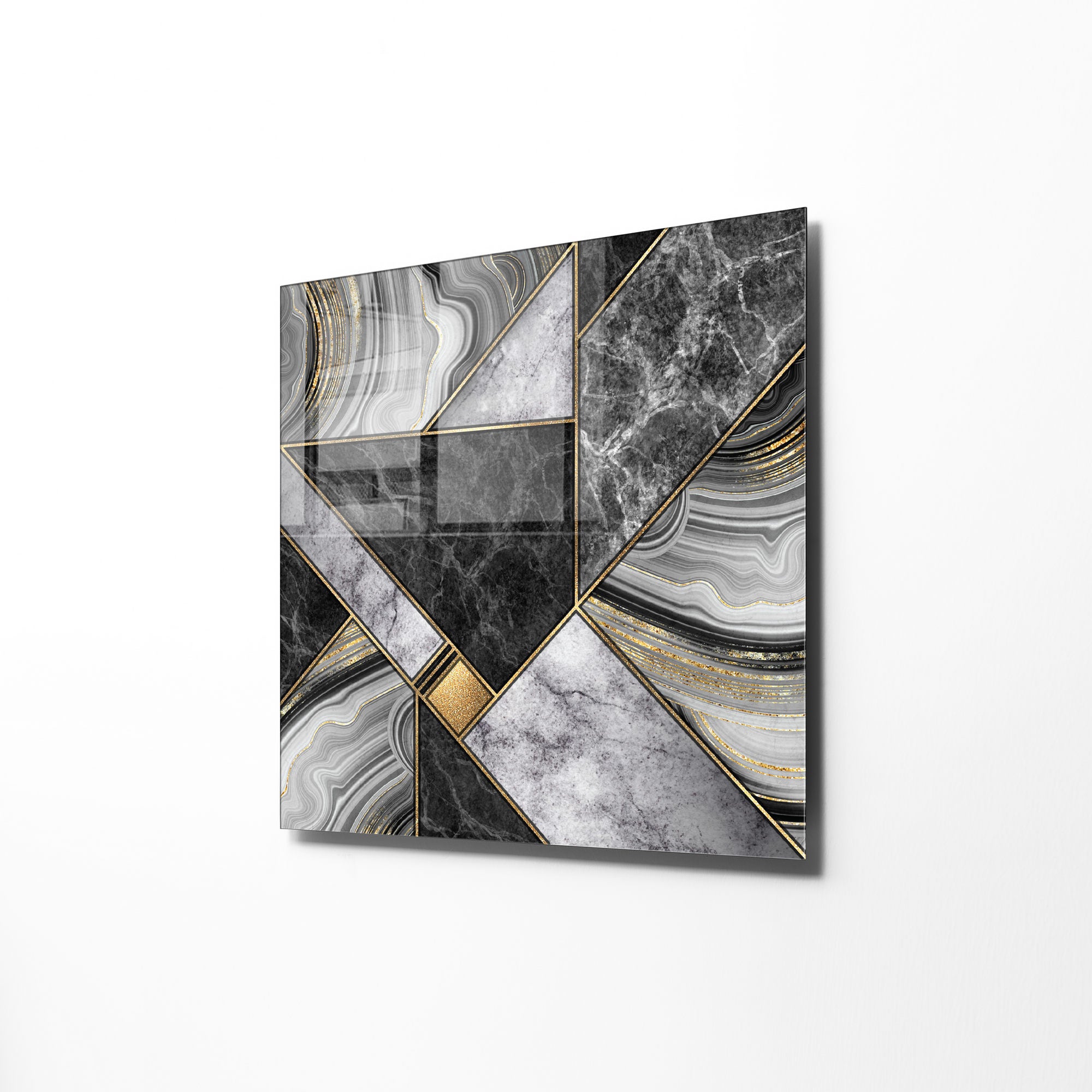 Quadro Decorativo em Vidro Temperado Multicolor 60x60cm - Arte Moderna para Transformar o Seu Espaço