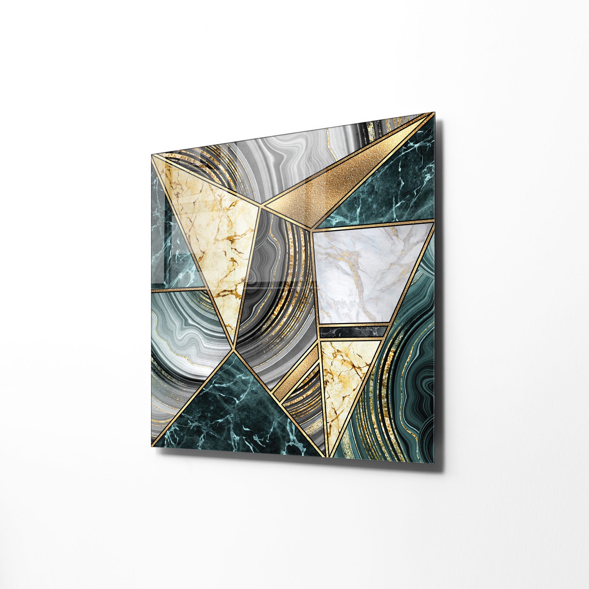 Quadro Decorativo em Vidro Temperado Multicolor 60x60cm - Arte Moderna para Transformar o Seu Espaço