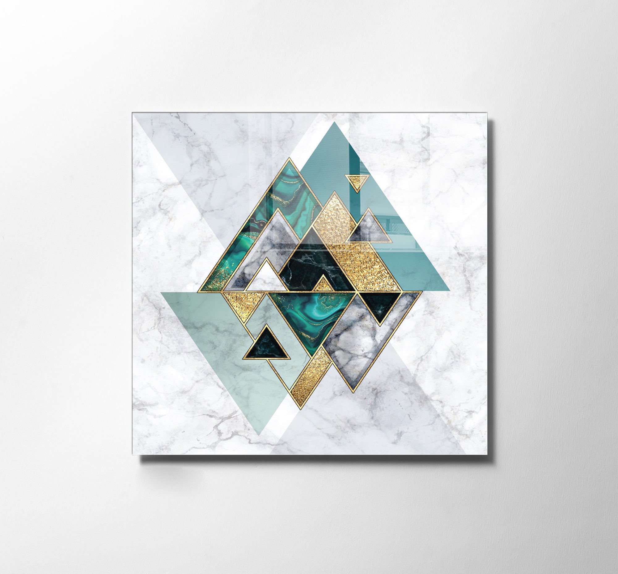 Quadro Decorativo em Vidro Temperado Multicolor 60x60cm - Arte Moderna para Transformar o Seu Espaço