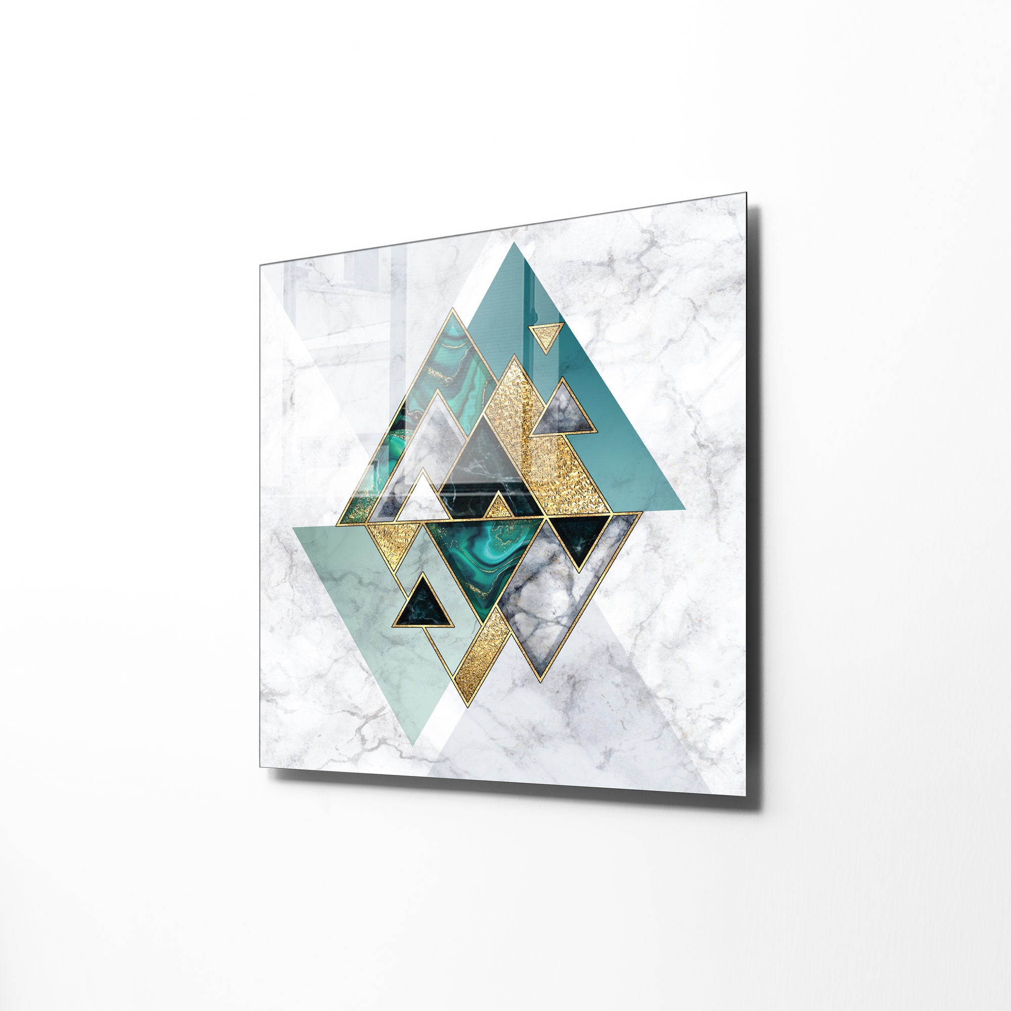 Quadro Decorativo em Vidro Temperado Multicolor 60x60cm - Arte Moderna para Transformar o Seu Espaço