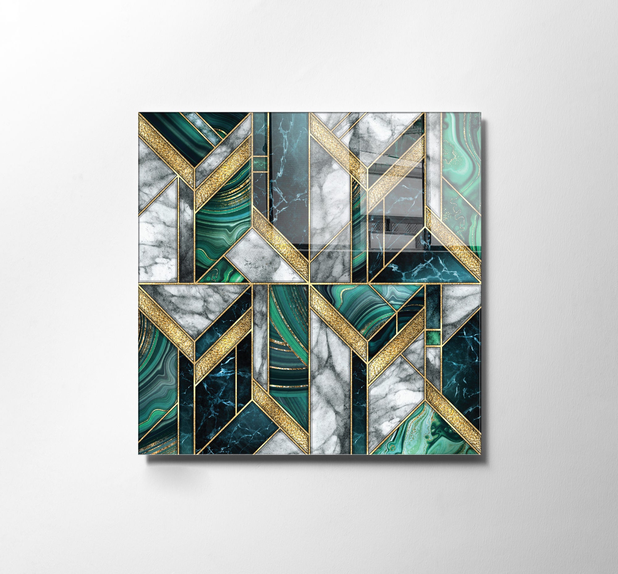 Quadro Decorativo em Vidro Temperado Multicolor 60x60cm - Arte Moderna para Transformar o Seu Espaço