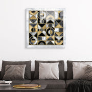 Quadro Decorativo em Vidro Temperado Multicolor 60x60cm - Arte Moderna para Transformar o Seu Espaço