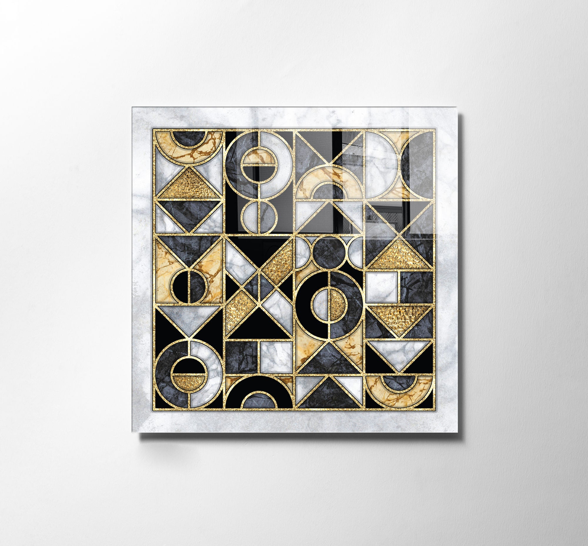 Quadro Decorativo em Vidro Temperado Multicolor 60x60cm - Arte Moderna para Transformar o Seu Espaço