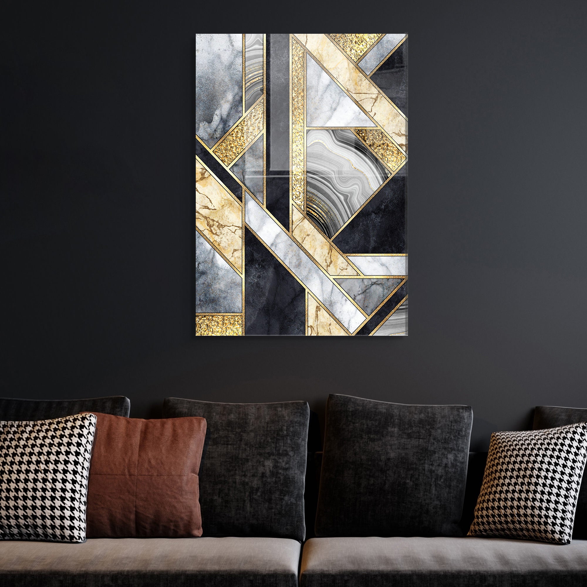 Quadro Decorativo em Vidro Temperado Multicolor 45x65cm - Arte Moderna para Transformar o Seu Espaço