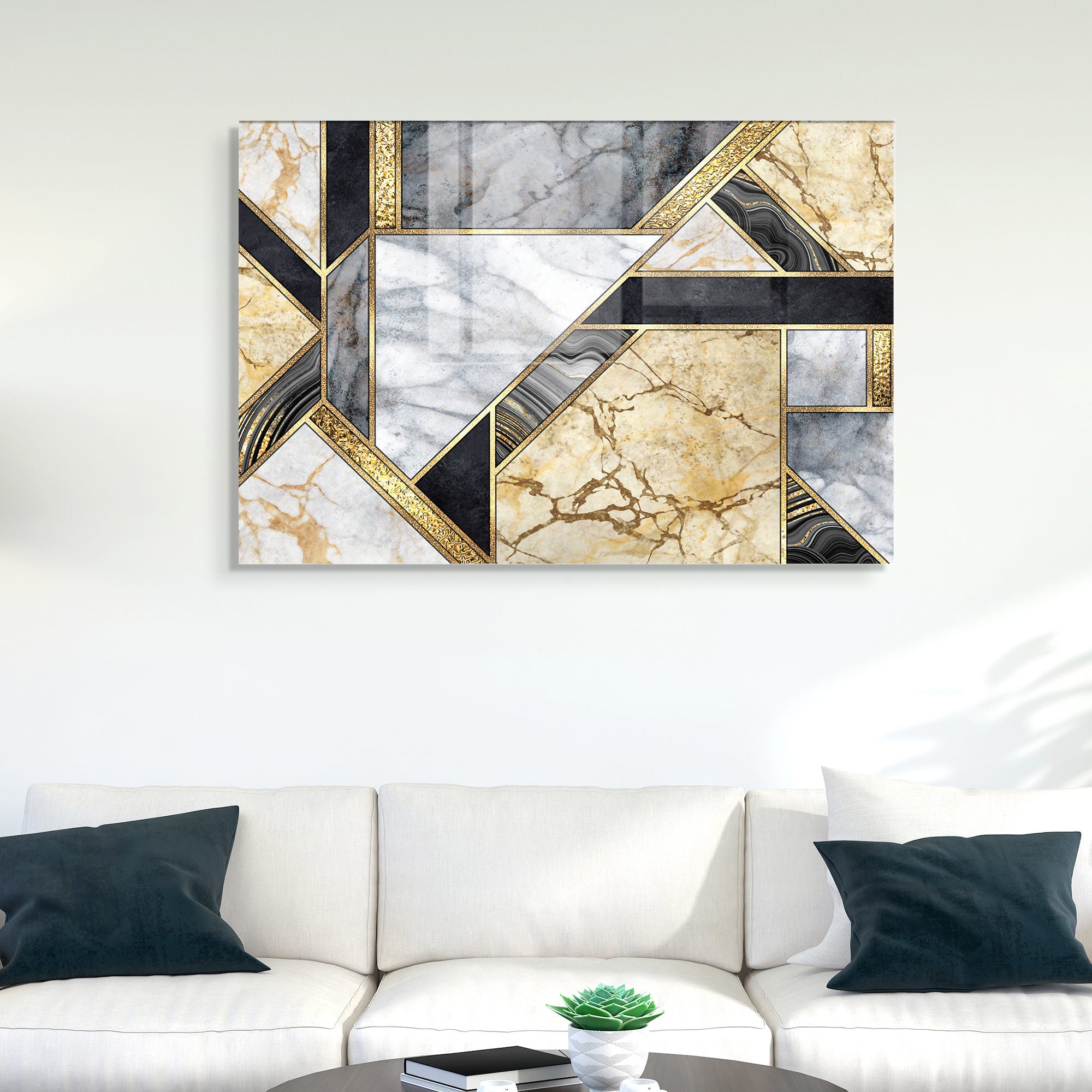 Quadro Decorativo em Vidro Temperado Multicolor 30x45cm - Arte Moderna para Decoração de Interiores