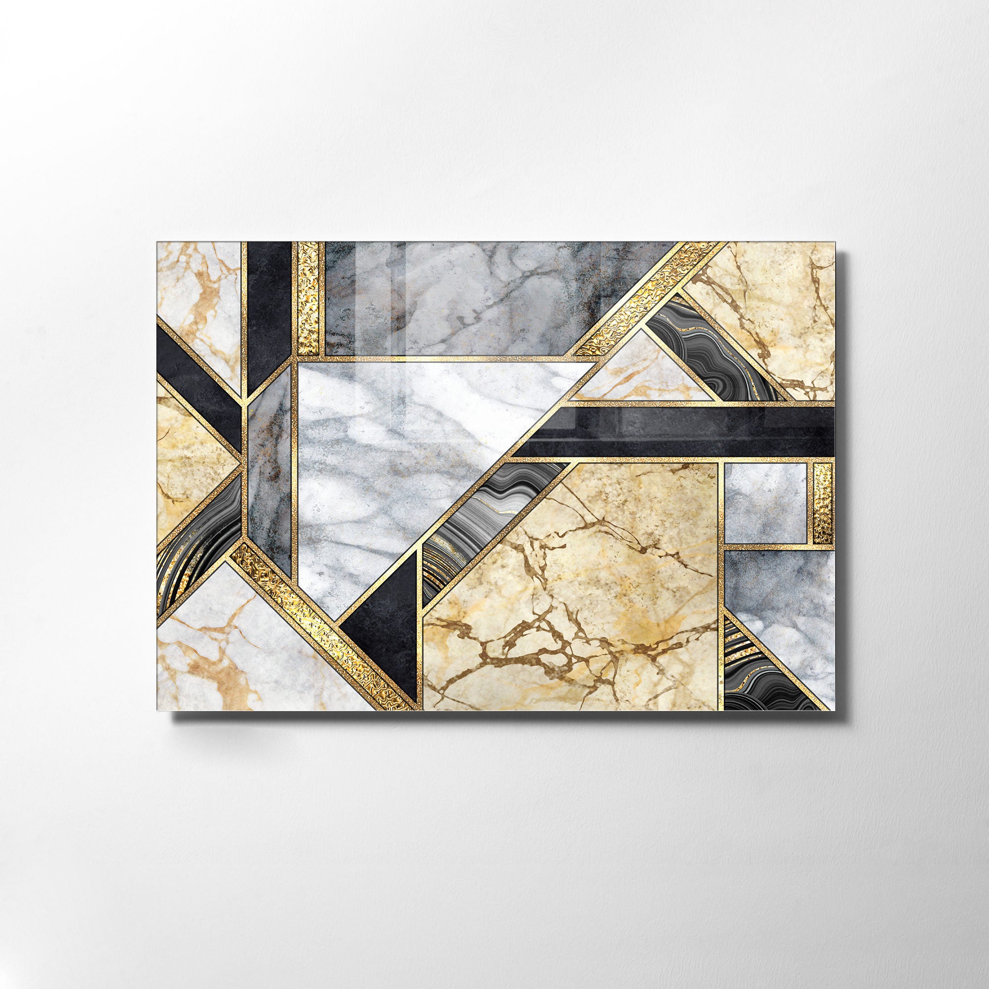 Quadro Decorativo em Vidro Temperado Multicolor 30x45cm - Arte Moderna para Decoração de Interiores