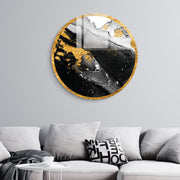 Pintura Decorativa em Vidro Temperado Multicolor - 60cm de Diâmetro, Espessura 4mm