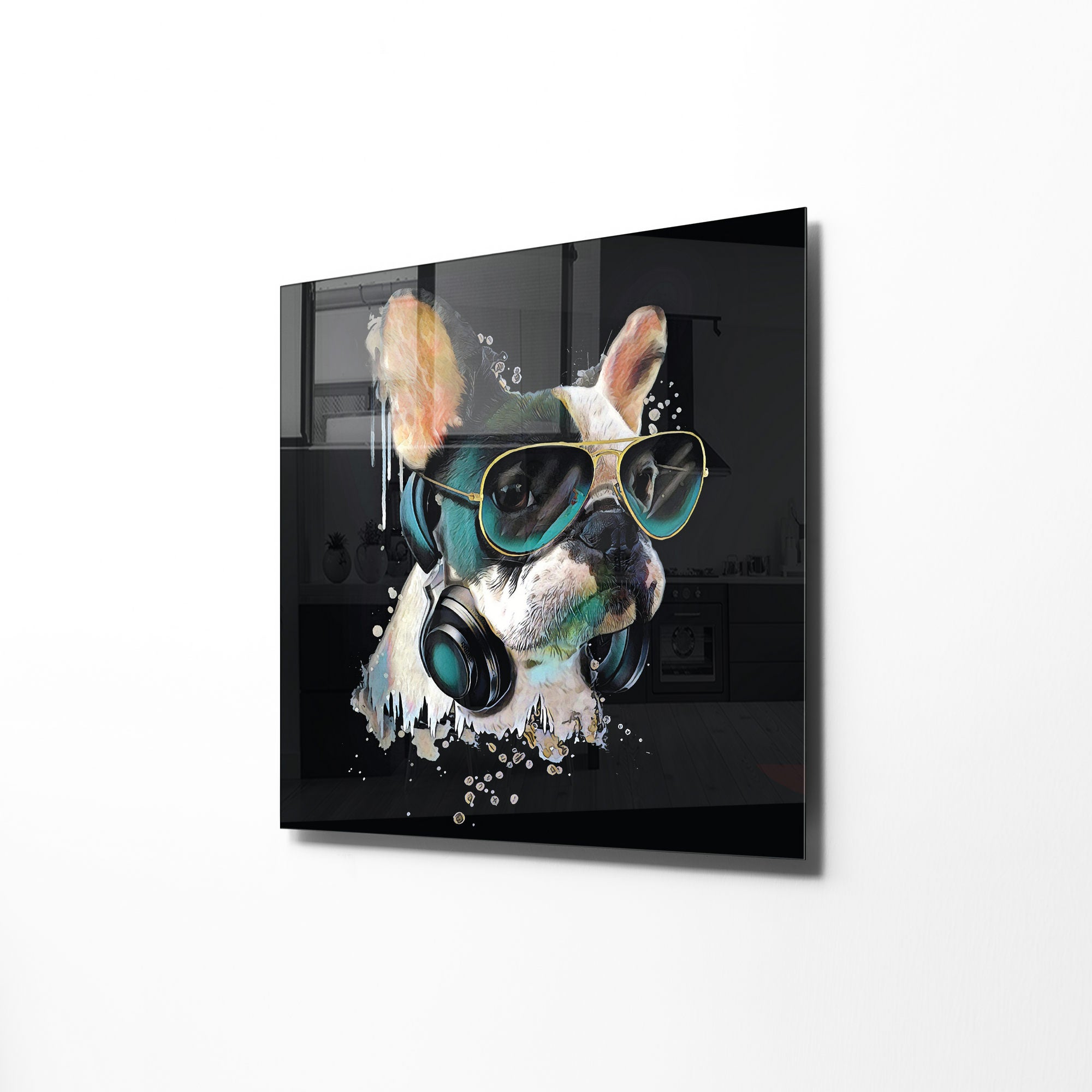 Quadro Decorativo em Vidro Temperado Multicolor 60x60cm - Arte Moderna para Transformar o Seu Espaço