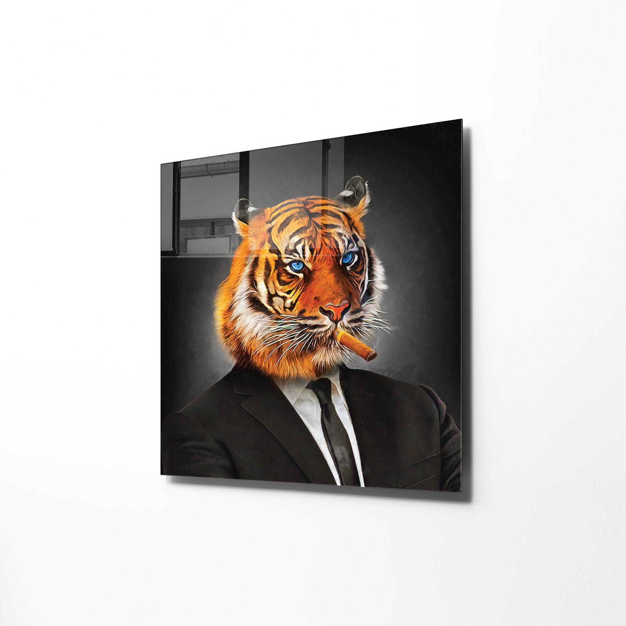 Quadro Decorativo em Vidro Temperado Multicolor 60x60cm - Arte Moderna para Transformar o Seu Espaço