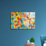 Quadro Decorativo em Vidro Temperado Multicolor 70x100cm - Arte Moderna para Transformar o Seu Espaço