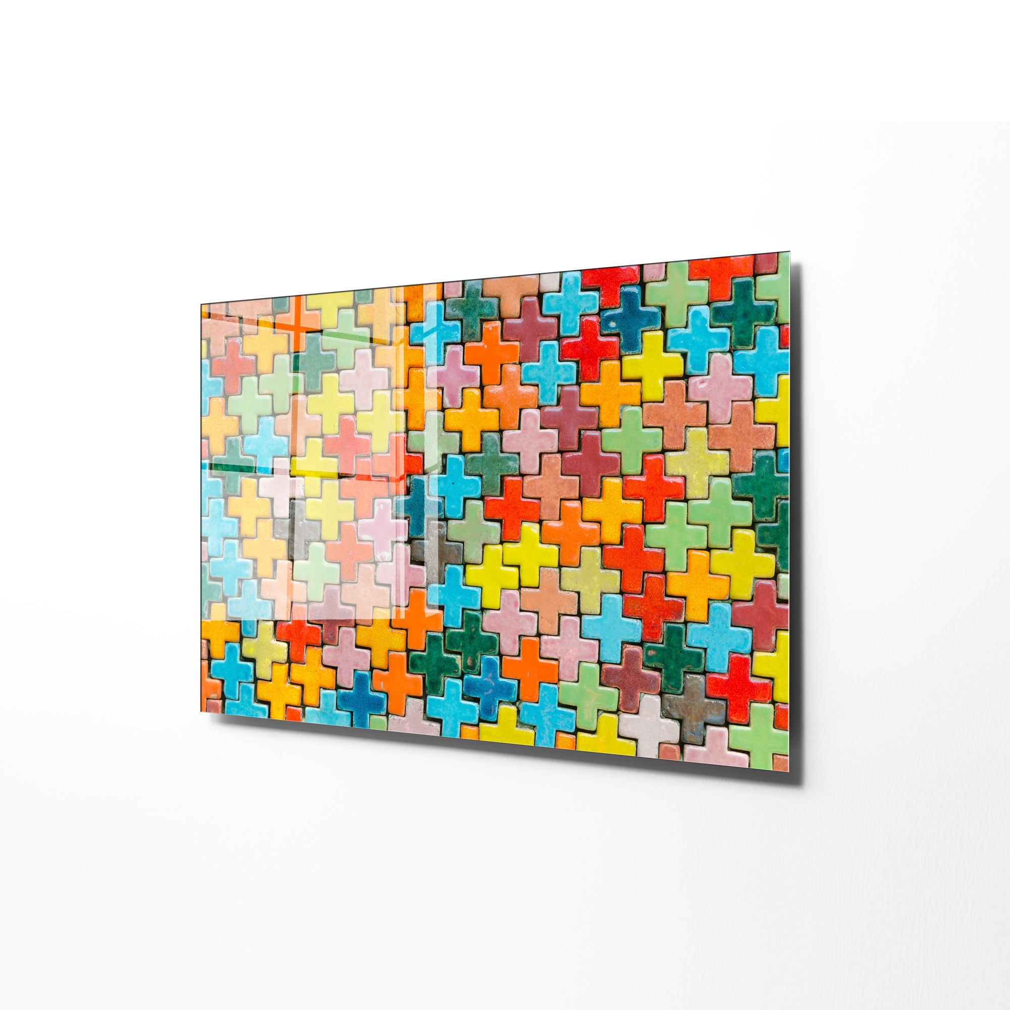 Quadro Decorativo em Vidro Temperado Multicolor 50x70cm - Arte Moderna para Transformar o Seu Espaço