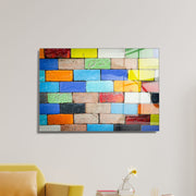 Quadro Decorativo em Vidro Temperado Multicolor 30x45cm - Arte Moderna para Decoração de Interiores