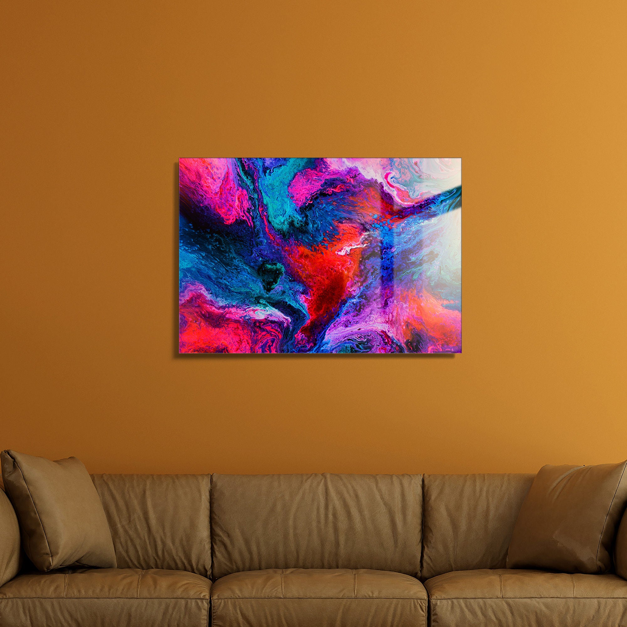 Quadro Decorativo em Vidro Temperado Multicolor 50x70cm - Arte Moderna para Transformar o Seu Espaço