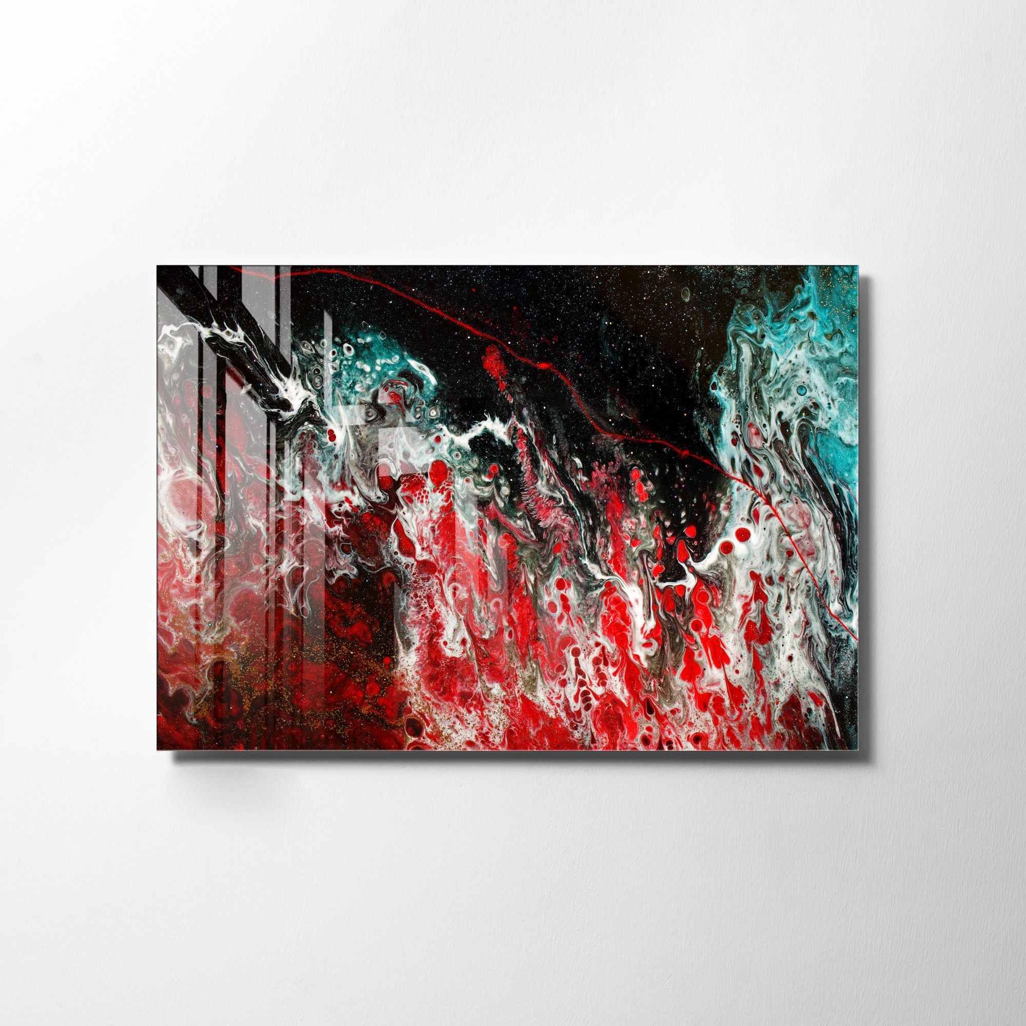 Quadro Decorativo em Vidro Temperado Multicolor 70x100cm - Arte Moderna para Transformar o Seu Espaço