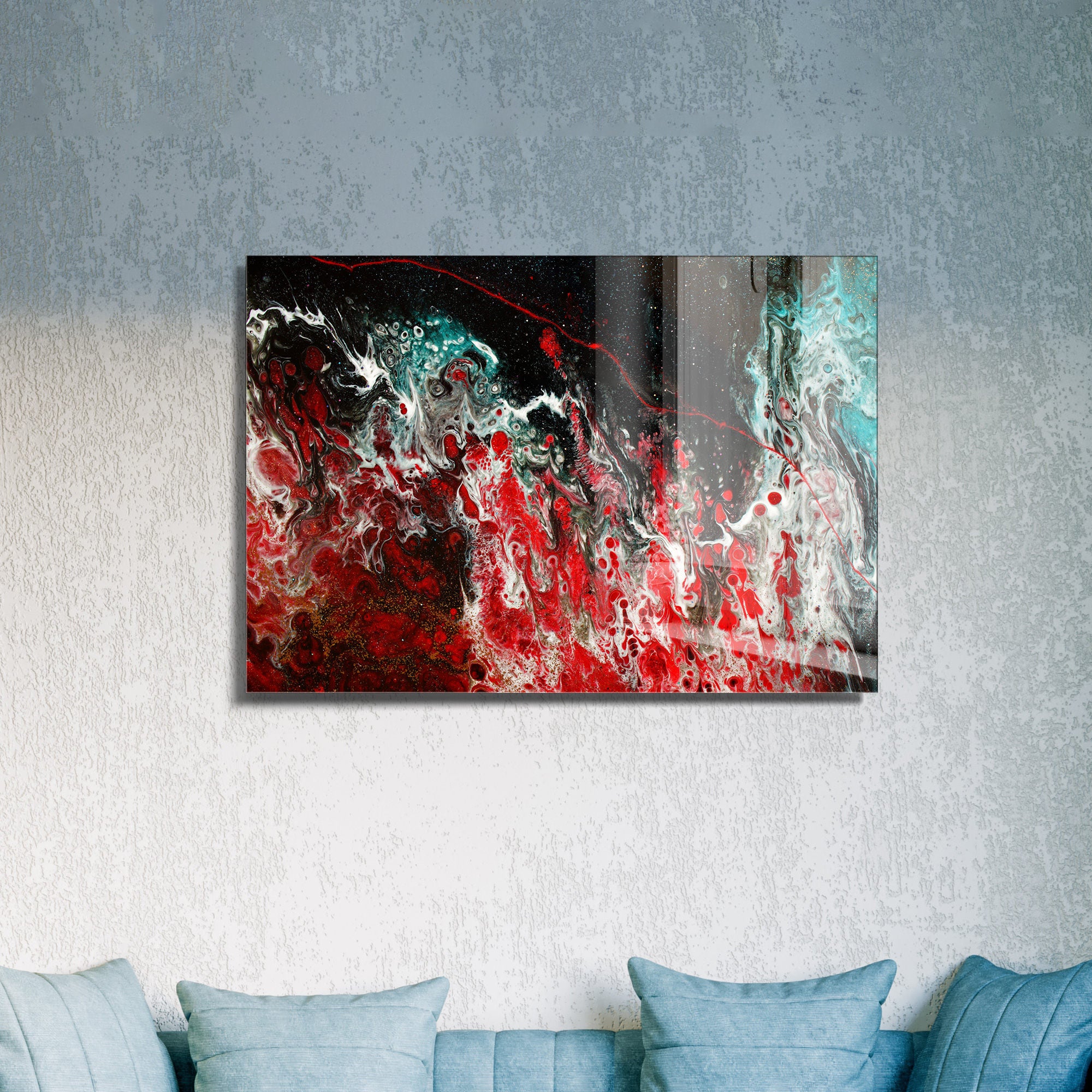 Quadro Decorativo em Vidro Temperado Multicolor 50x70cm - Arte Moderna para Transformar o Seu Espaço