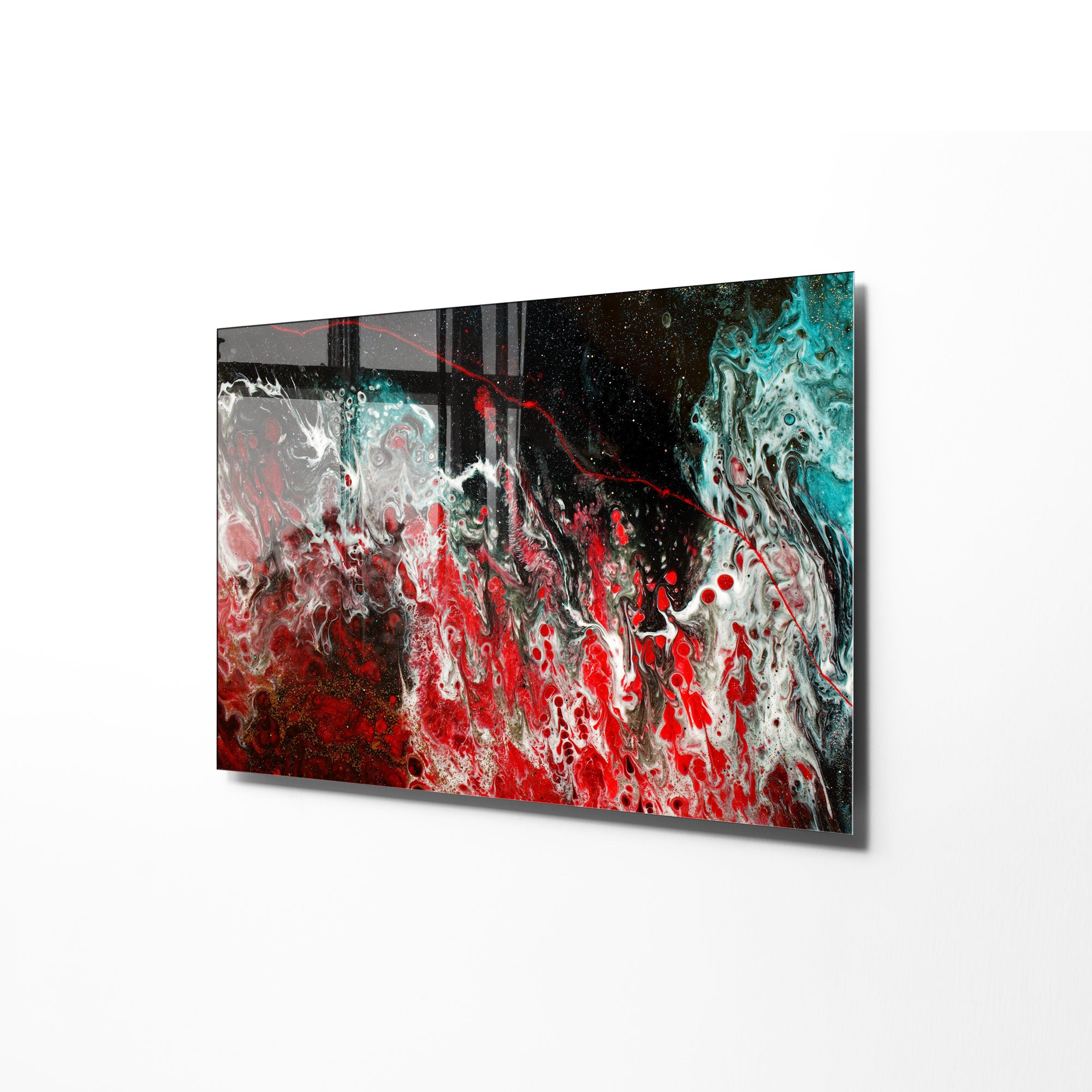 Quadro Decorativo em Vidro Temperado Multicolor 45x65cm - Arte Moderna para Transformar o Seu Espaço