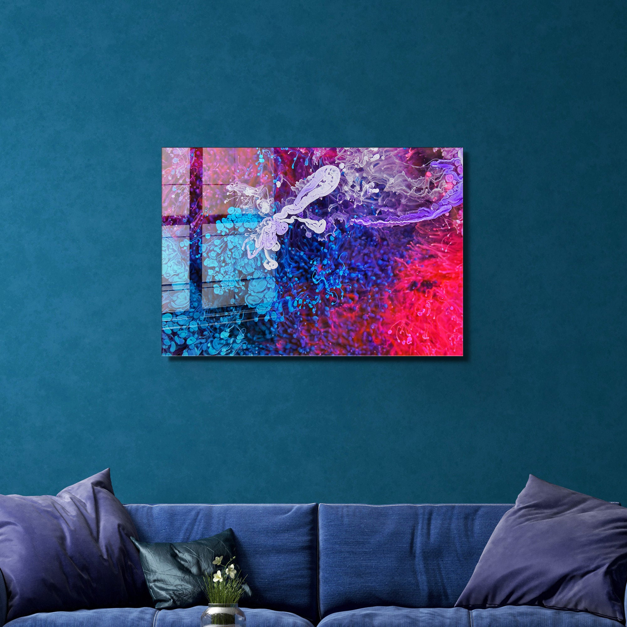 Quadro Decorativo em Vidro Temperado Multicolor 70x100cm - Arte Moderna para Transformar o Seu Espaço