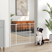 Barreira de Segurança para Animais de Estimação Extensível 76-107x76 cm Branco