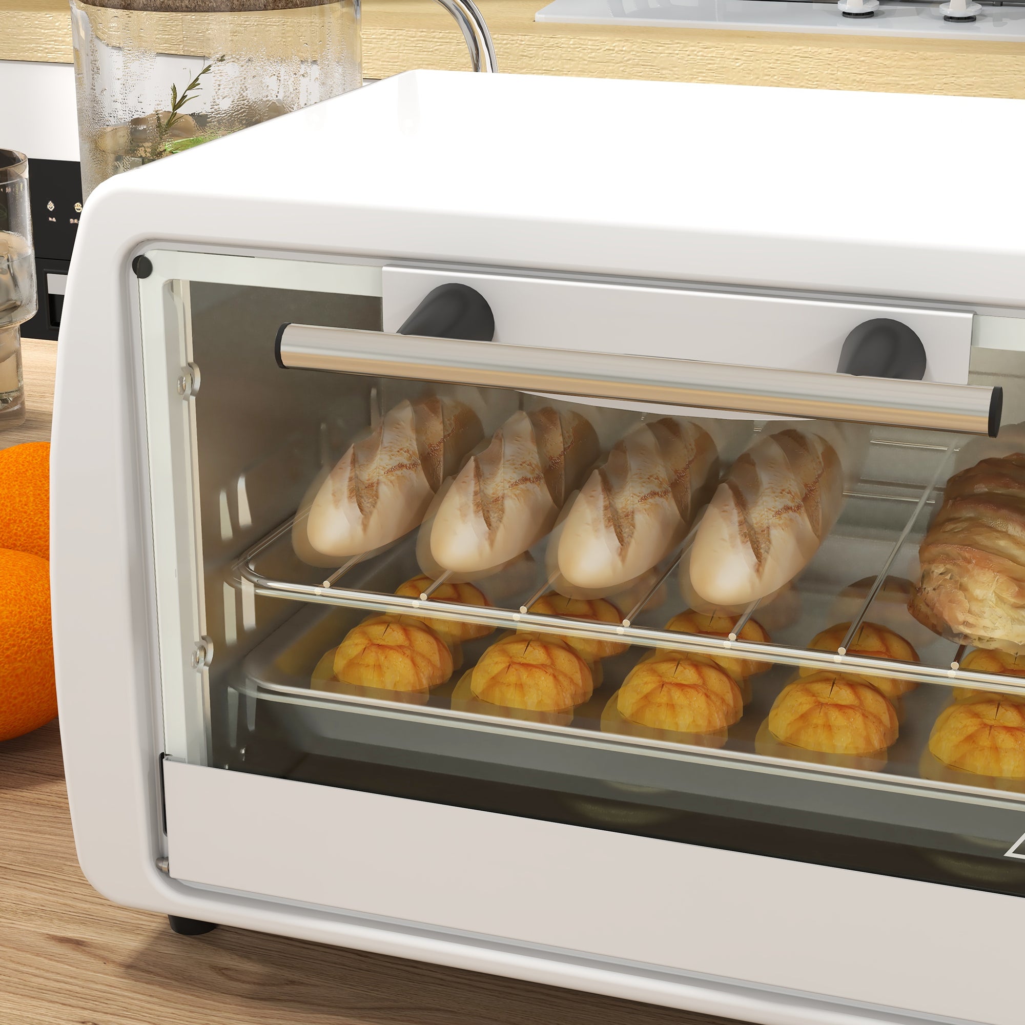 Mini Forno Elétrico 10 Litros 750W - Branco 36,5x26x22 cm