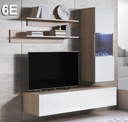 Conjunto de móveis – 1,6m – sonoma e branco – melamina