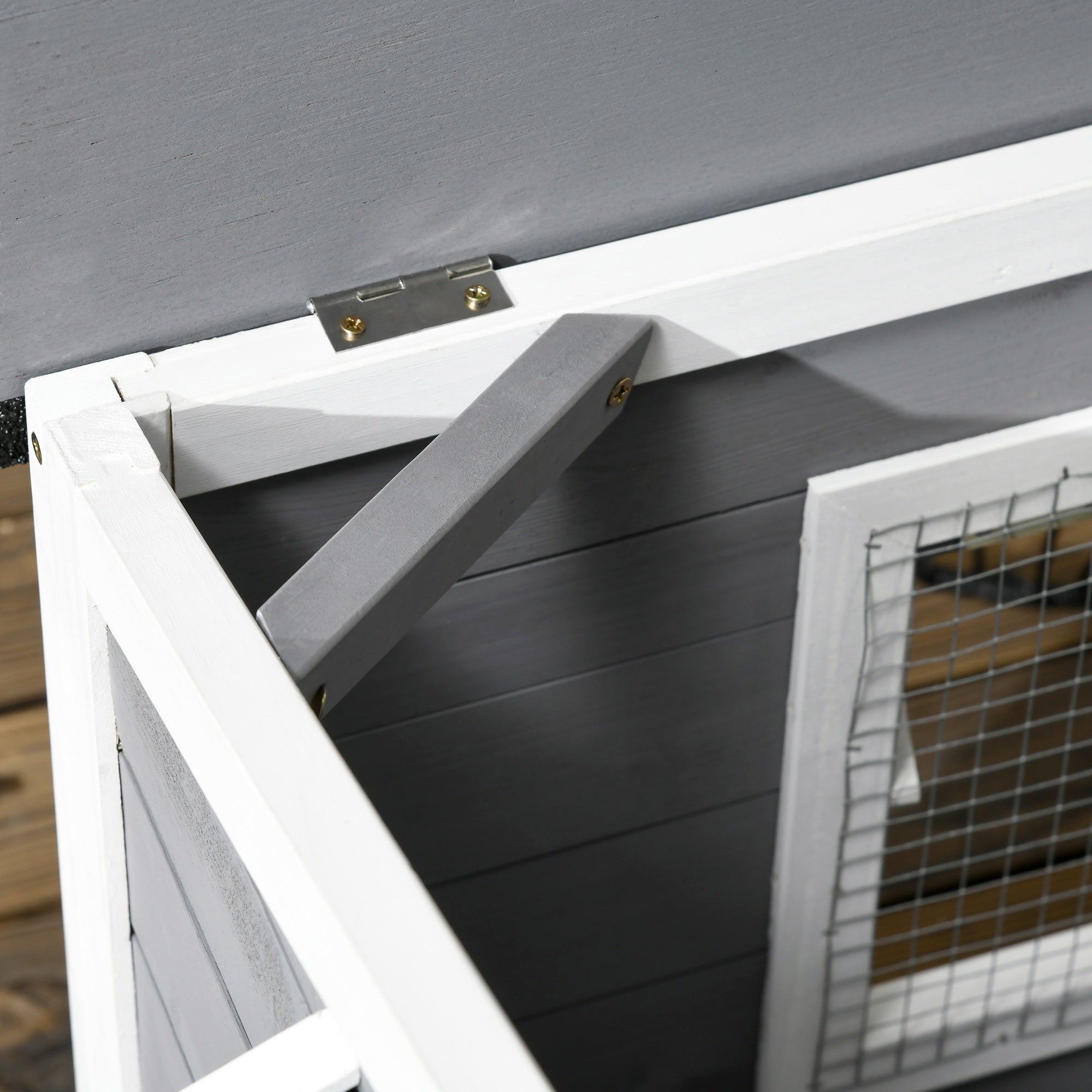 Casa para Cães de Madeira – 97x72x65 cm – Cinza