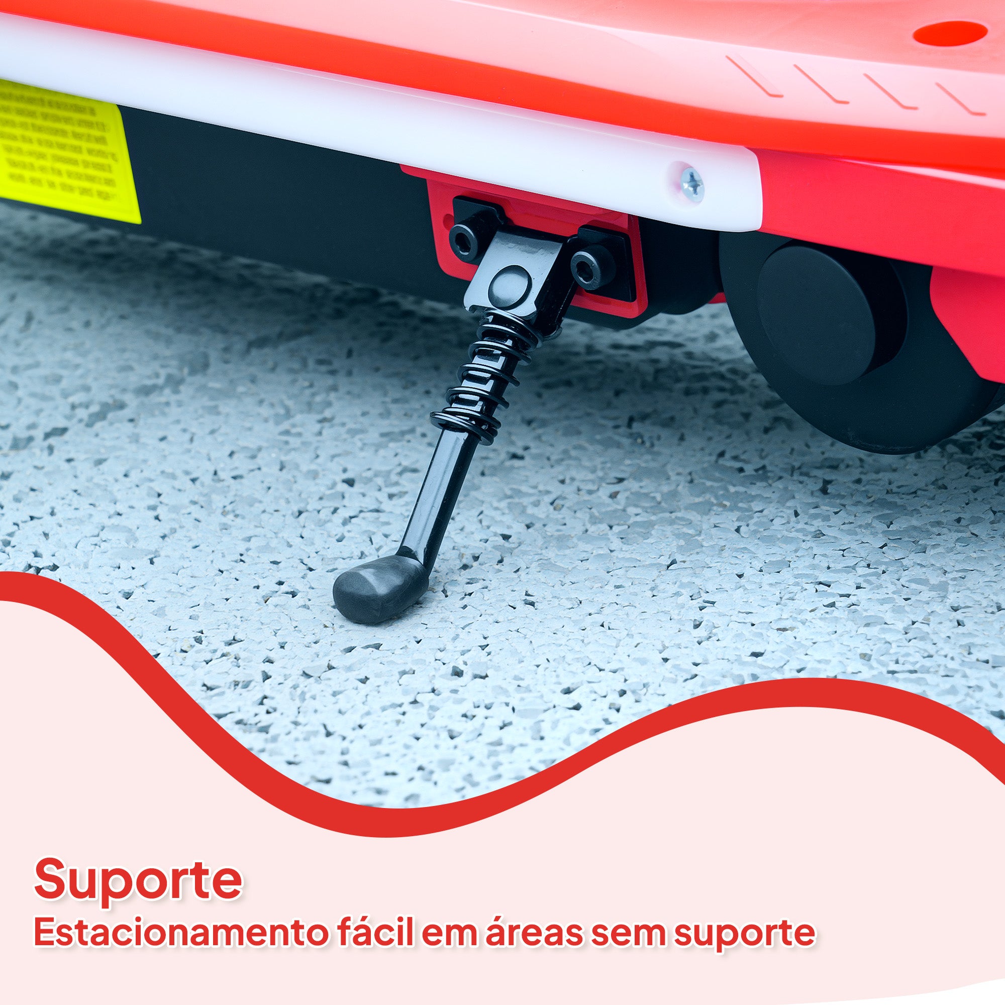 Trotinete Elétrica para Crianças 6-14 Anos - Vermelho (76x46x93 cm)