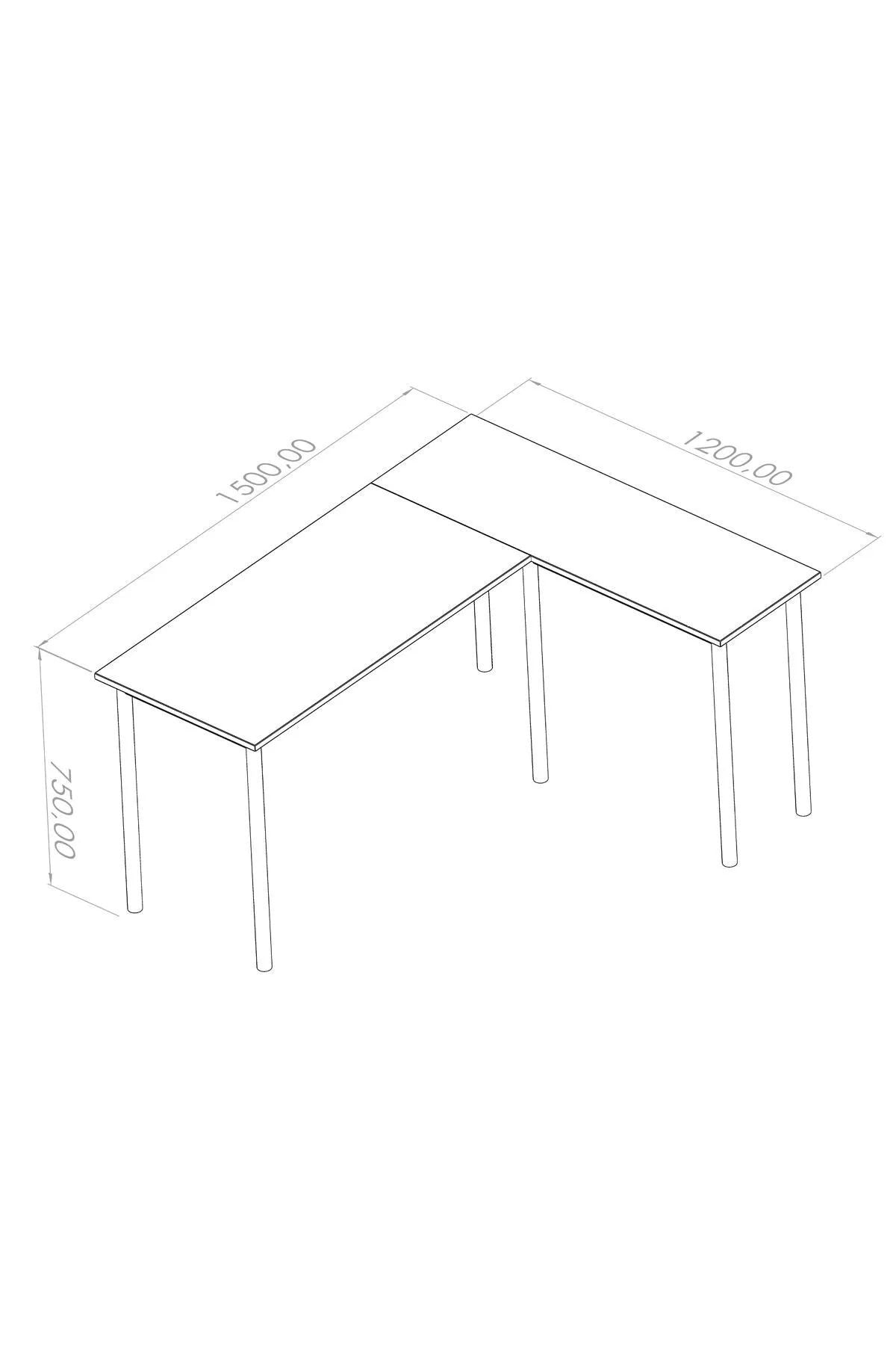 Secretária de Estudo – 150cm x 74,8cm x 120cm – Preto e Pinheiro Atlântico – Aglomerado