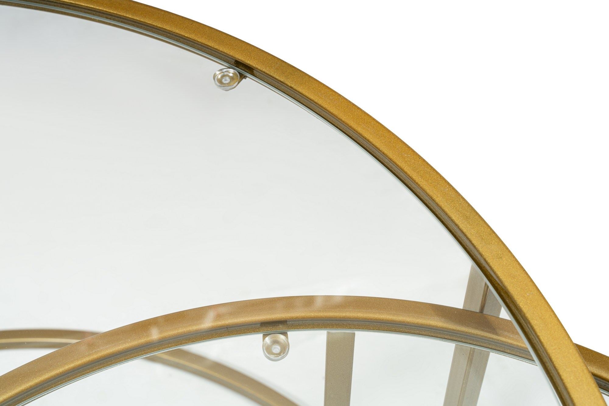 Mesa de Centro – 80cm – Dourado – Vidro e Metal