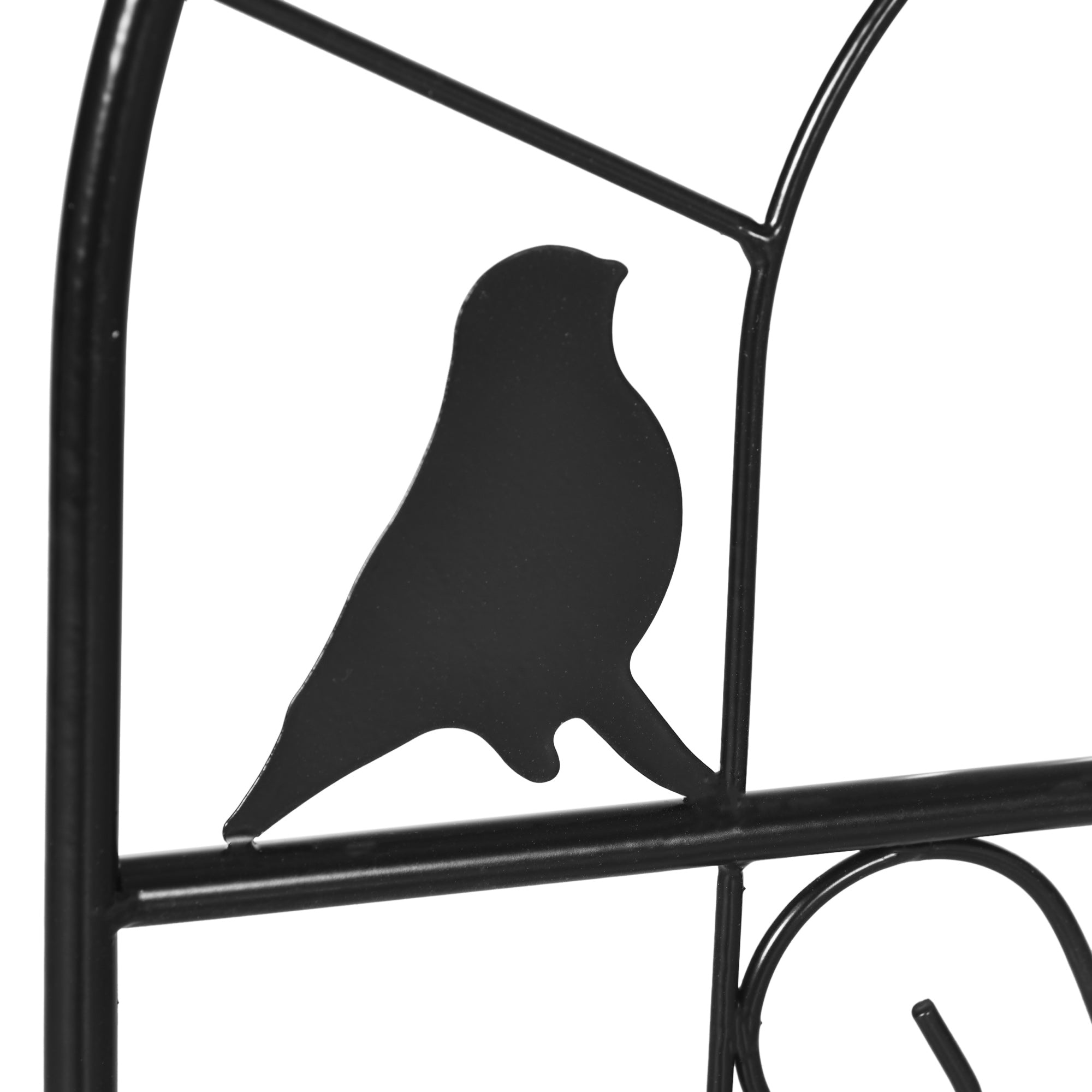 Treliças de Jardim Decorativas – 38x98 cm – Preto – Aço