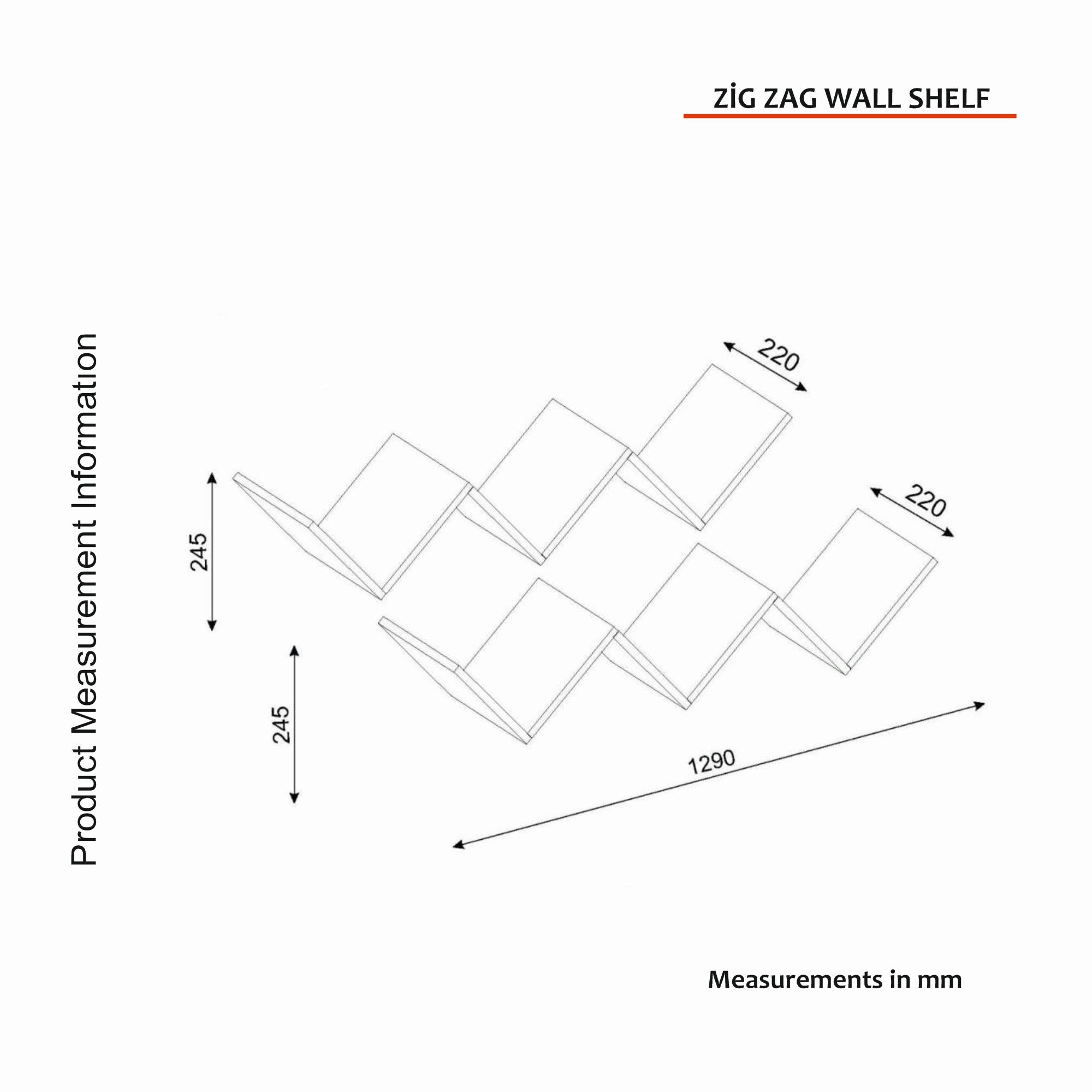 Prateleira de parede – 129 cm x 50 cm x 22 cm – Branco – Painel de partículas