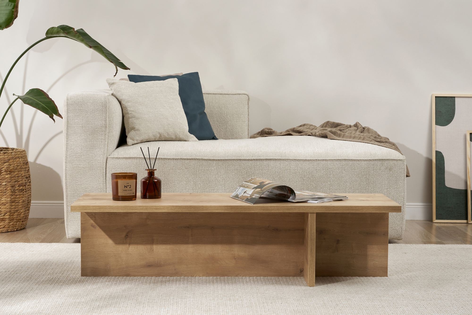 Mesa de Centro – 120cm – Carvalho Safira – Madeira Aglomerada